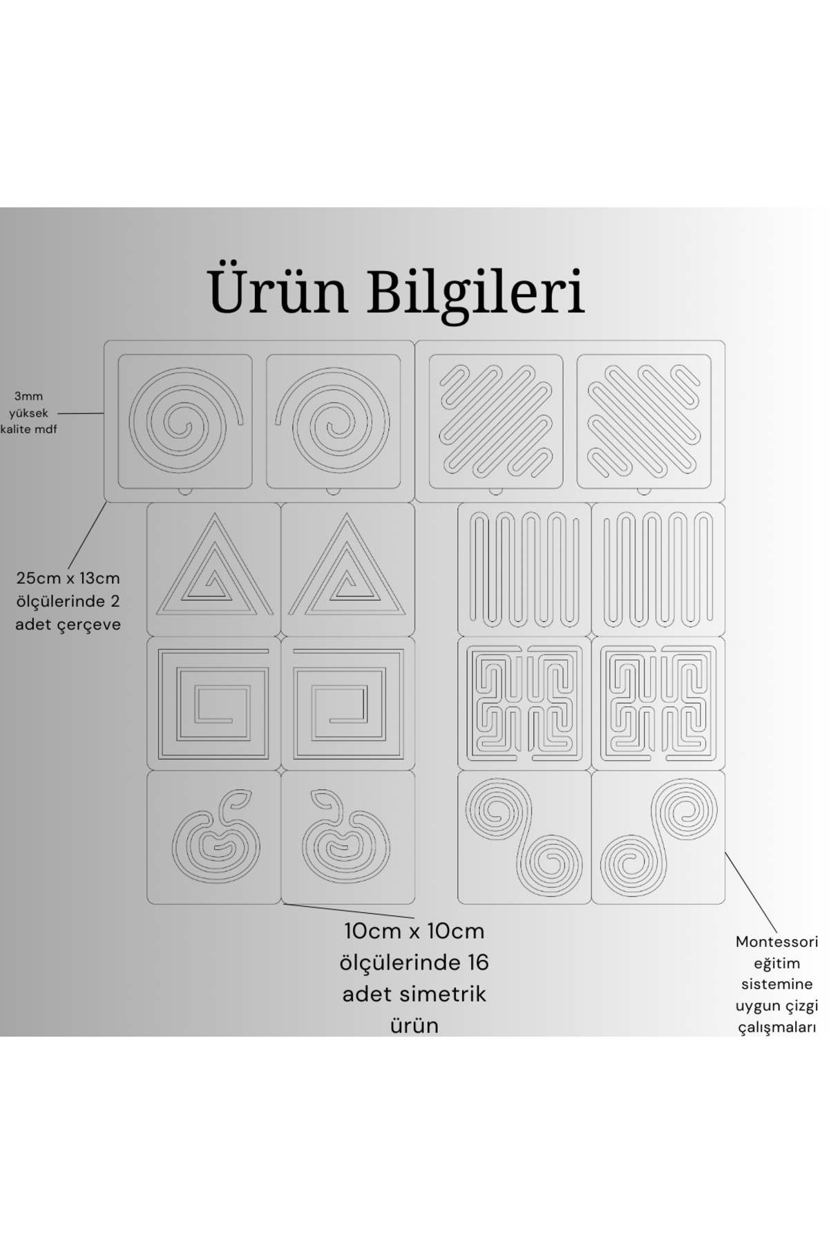 Karter İnovasyon Simetrik Şekiller Çizgi Çalışma Seti, Eğitici Oyuncak, Montessori Eğitim Oyuncak, Motor Zeka Oyun fotoğrafı 7 (önizleme)