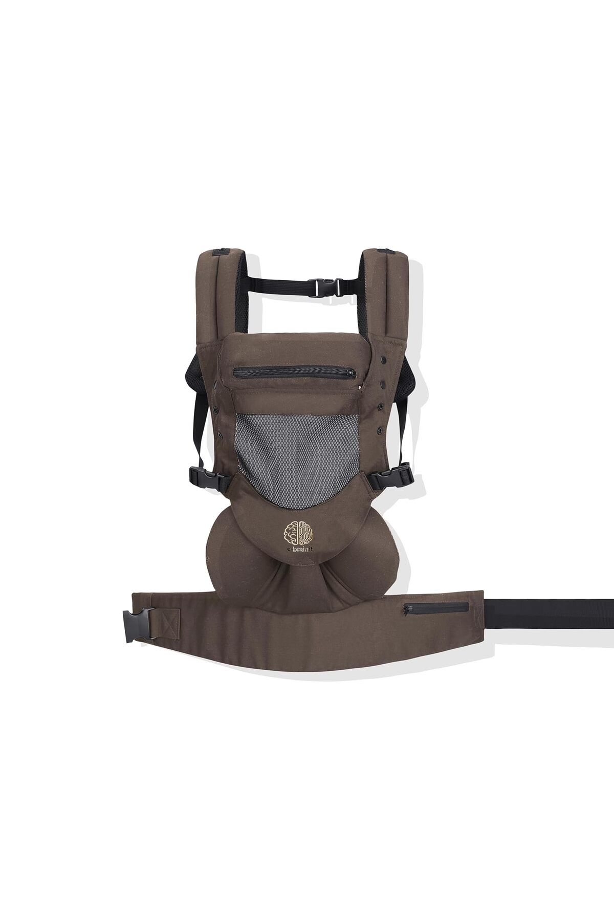 ebrainit Yenidoğanlar İçin Ergonomik Bebek Taşıyıcı – 3D File, 4 Pozisyon, 4-18 Kg (Kahverengi)