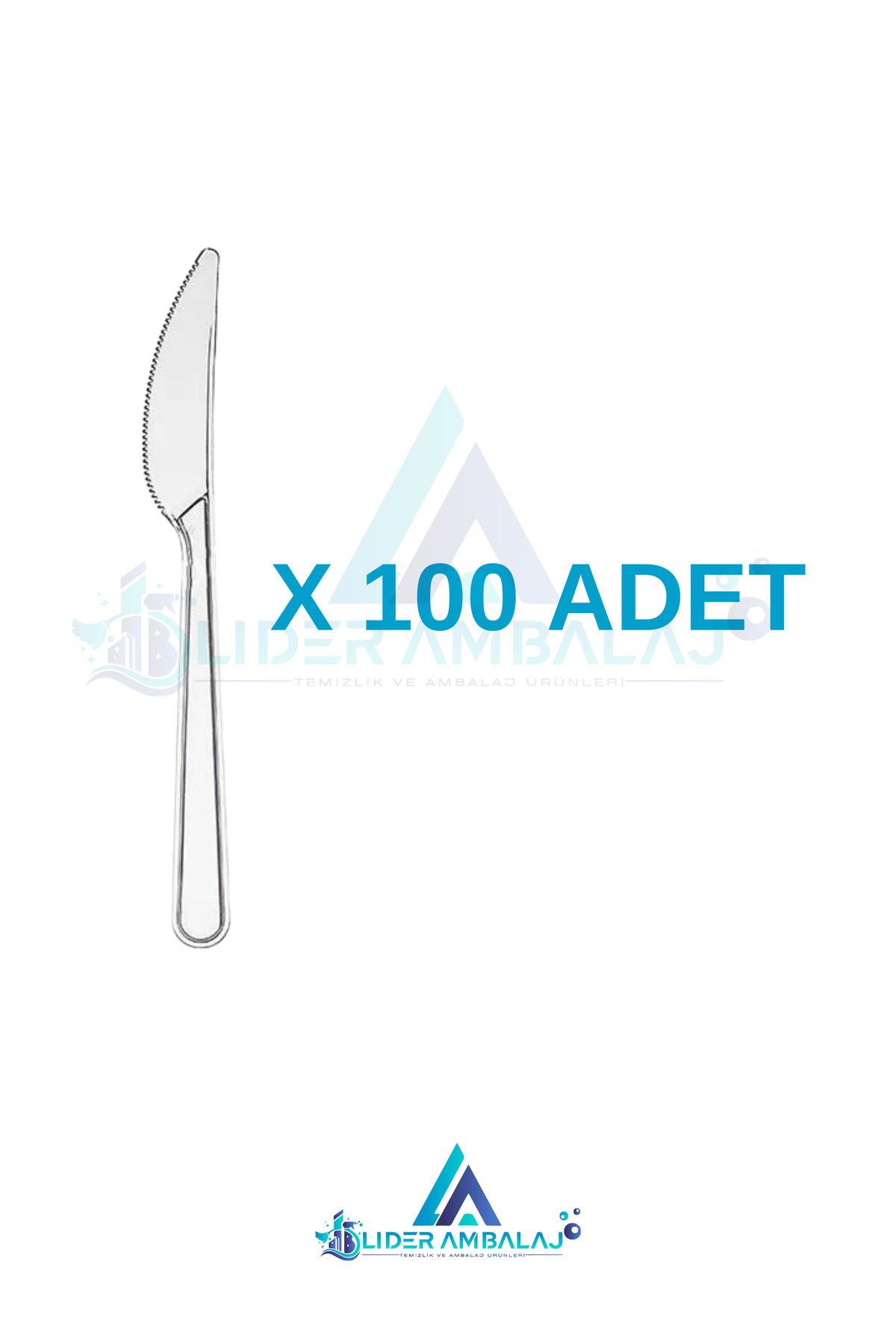 Lider Kullan At Plastik Lüx Bıçak 100 Lü