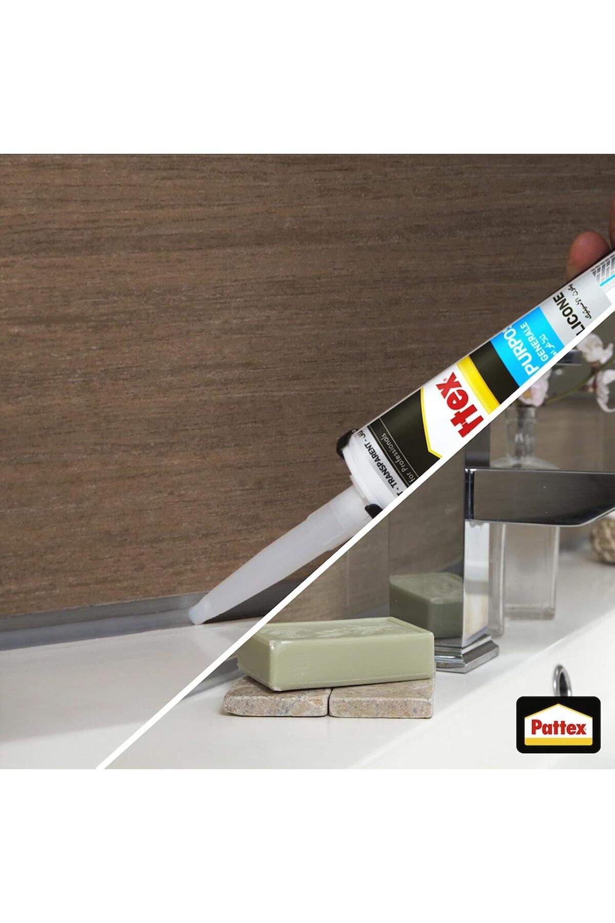 Pattex-سيلكون باتيكس SL212 متعدد الاستخدامات – 280 مل للاستخدام الداخلي والخارجي، شفاف 4