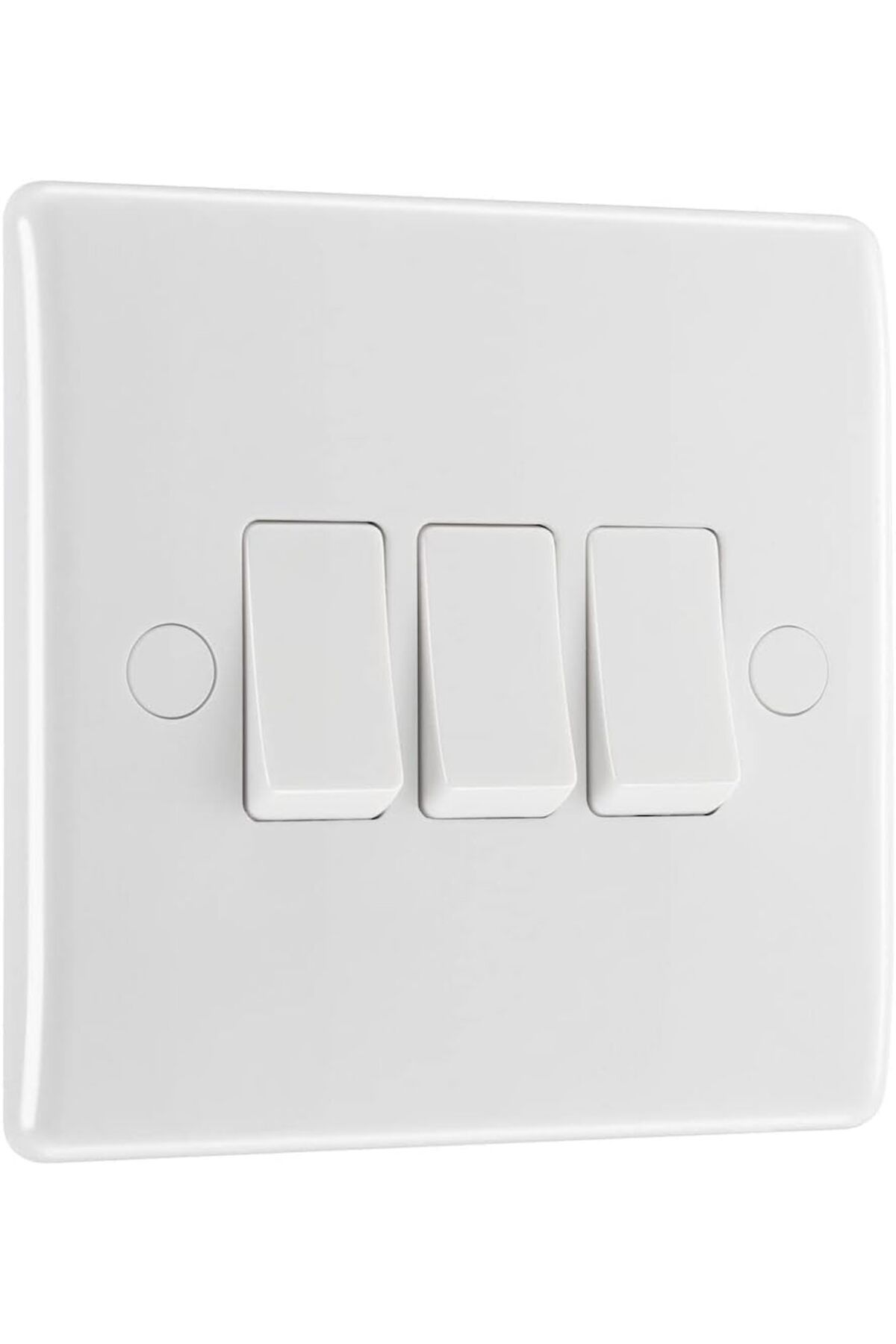 Generic-Modern Wall Light Switch 3 Way White Switch - 10 Amp | Stylish and Modern Design (3 Switch) 1