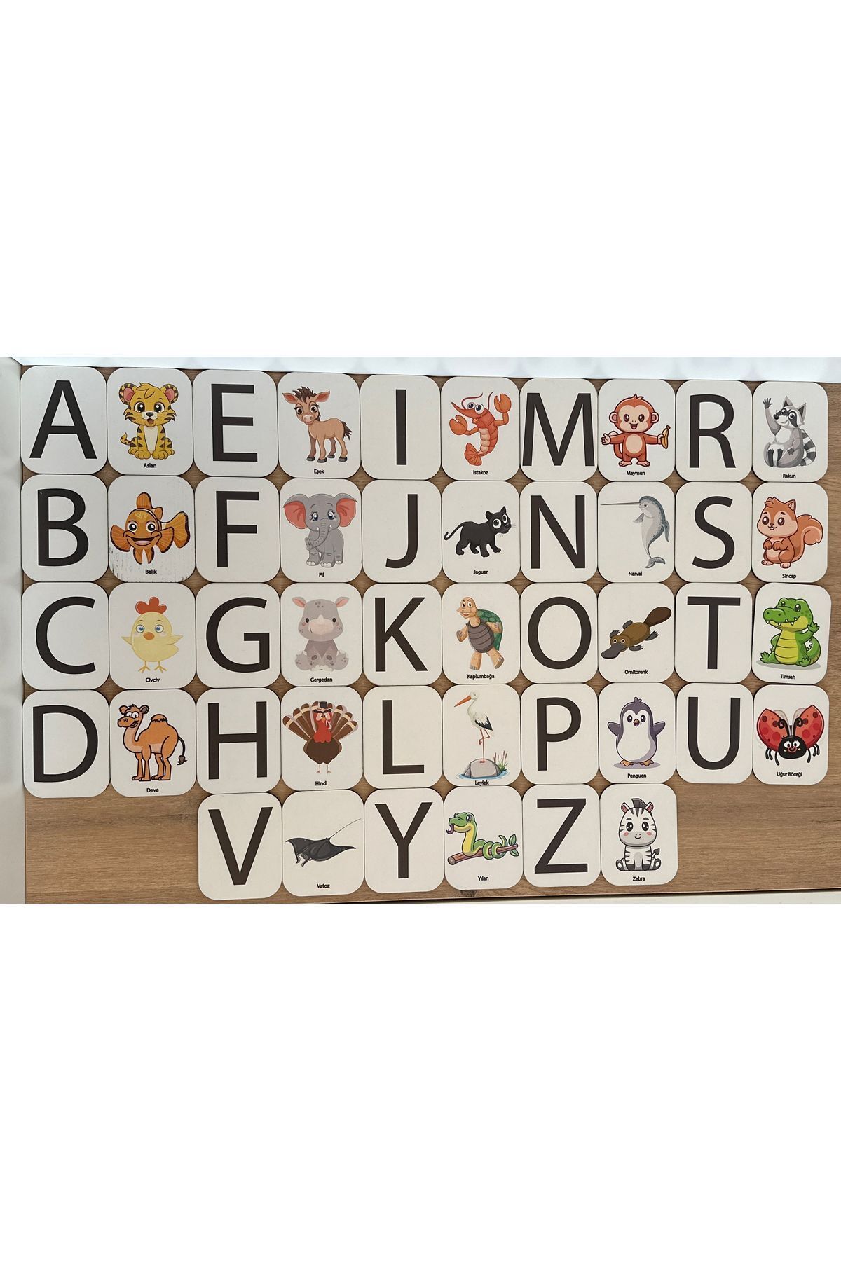 Karter İnovasyon Harf hayvan Eşleme Kartı, Eğitici Oyuncak, Montessori Eğitim Oyuncak, Motor Zeka Oyuncak fotoğrafı 5 (önizleme)