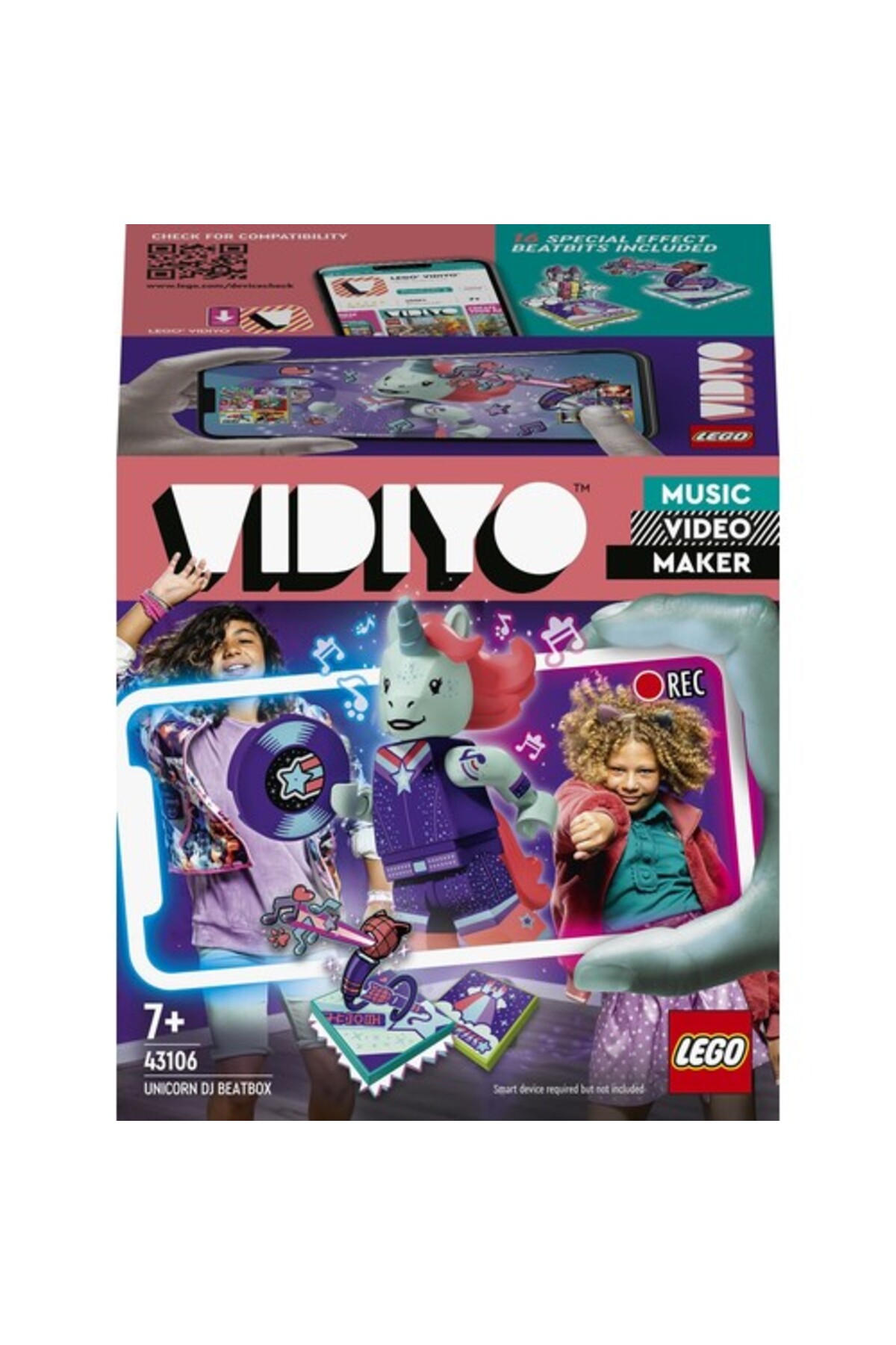 ۴۳۱۰۶ لگو ® ویدیو ™ یونی‌کورن دی‌جی بیت‌باکس / ۸۴ قطعه / بالای ۷ سال لگو و اسباب‌بازی ساختنی