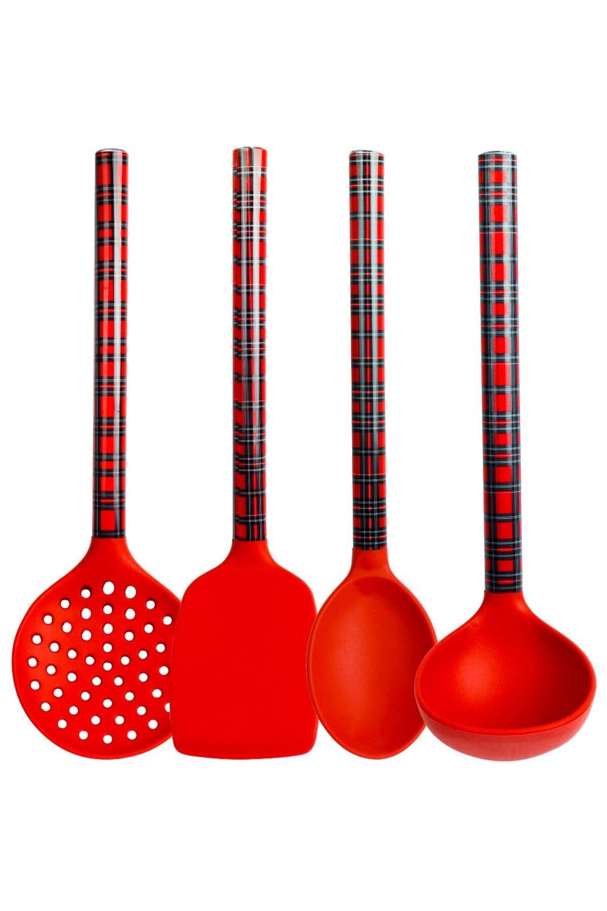 HOMENIVA-4 Piece Patterned Silicone Serving Set 3