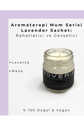 Noveria Aromaterapi Soya Mum - Doğal Ve Vegan - Lavender Sachet - 40 ml