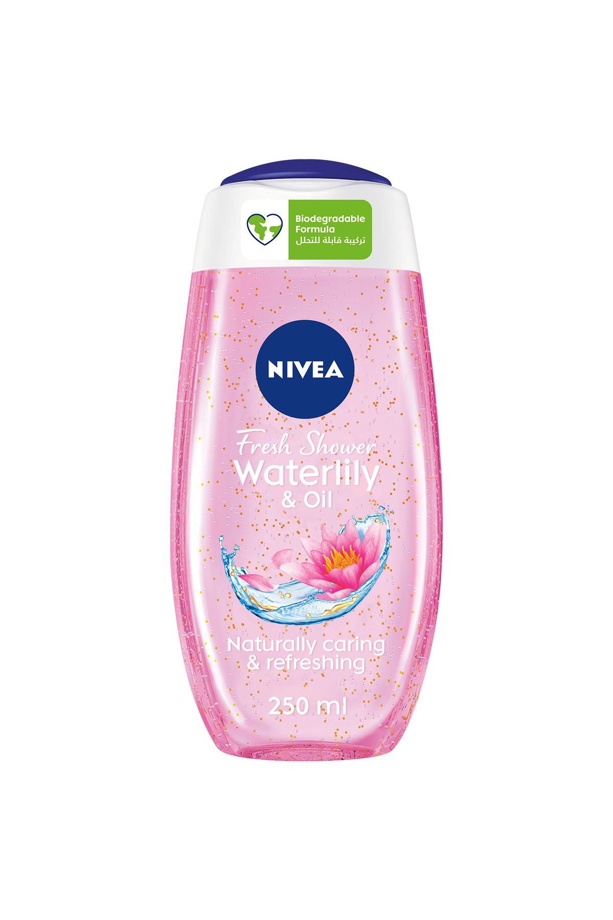 NIVEA NIVEA Waterlily & Oil Shower Gel, Caring Oil Pearls, Waterlily Scent, 250ml