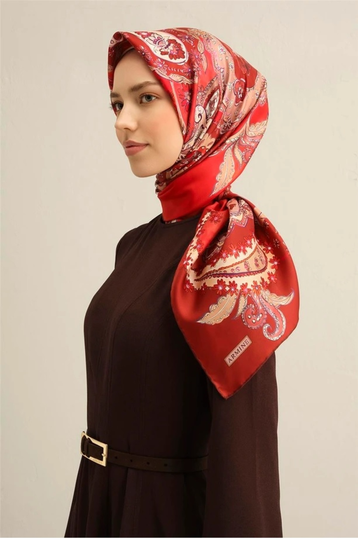 Armine-50 Twill Silk Scarf 9338D 3