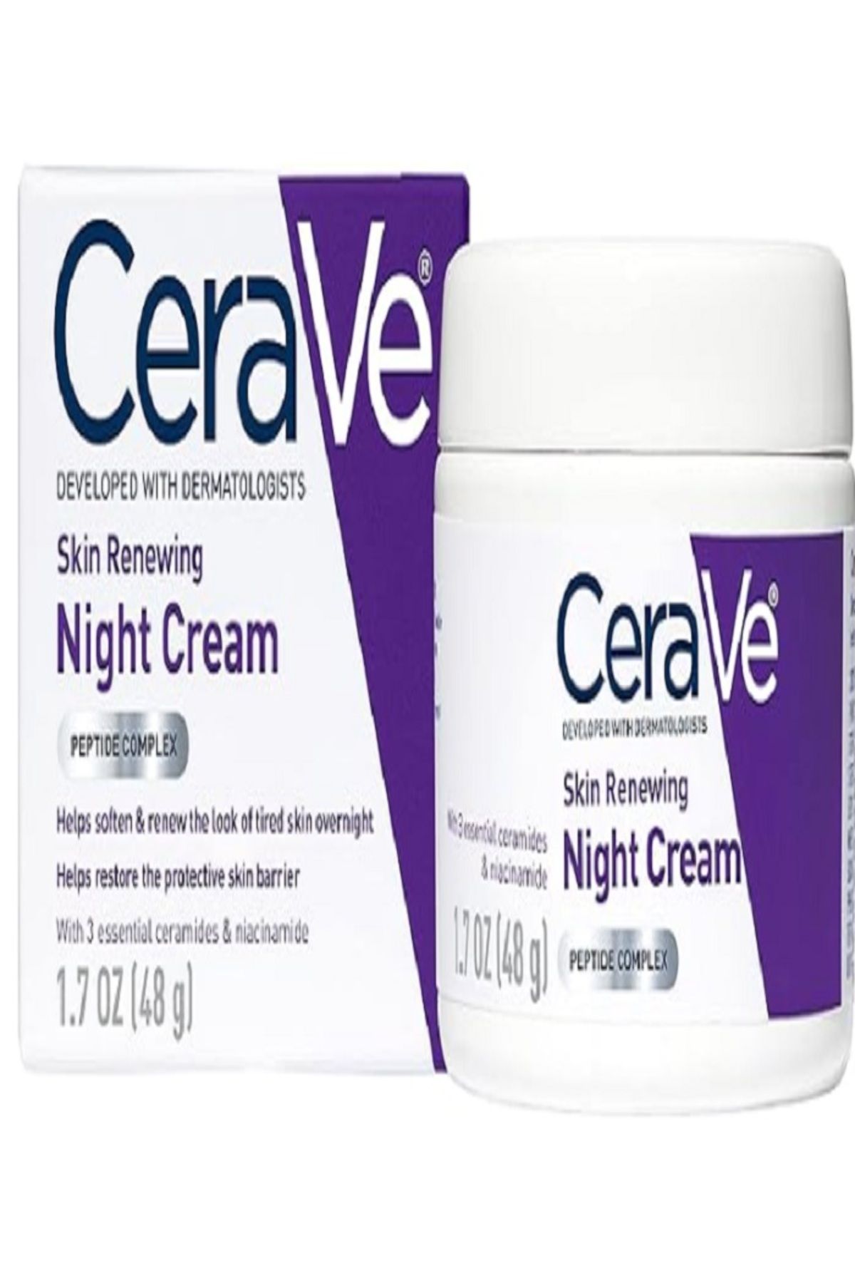 CeraVe-Night Cream 48g - Peptide Complex for Skin Renewal 1