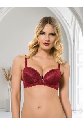 GCC İSTANBUL Dantelli Çift Dolgulu Destekli Balenli Tam Dolgulu Lüks Güpürlü ...