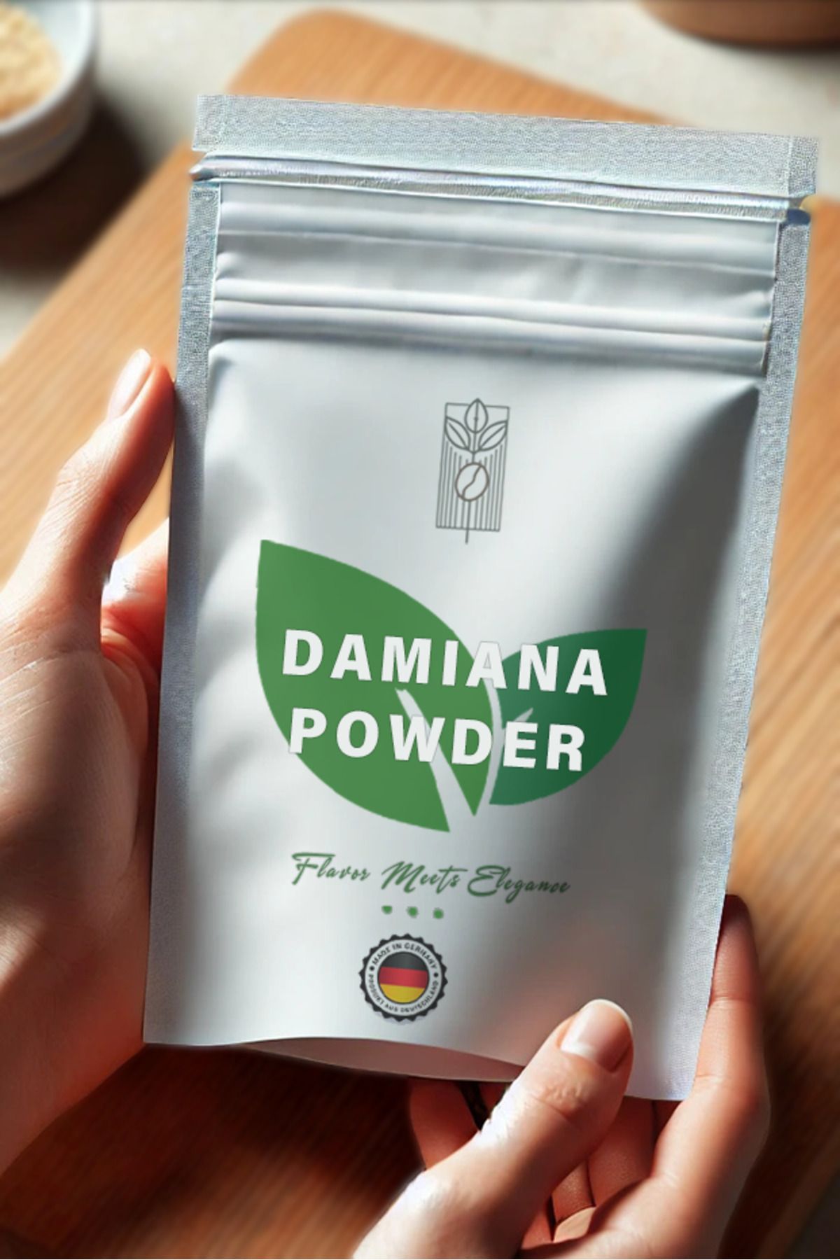 Organik Damiana Tozu 50g, Premium Herbal Damiana Powder ( Glutensiz, Vegan, Katkısız )