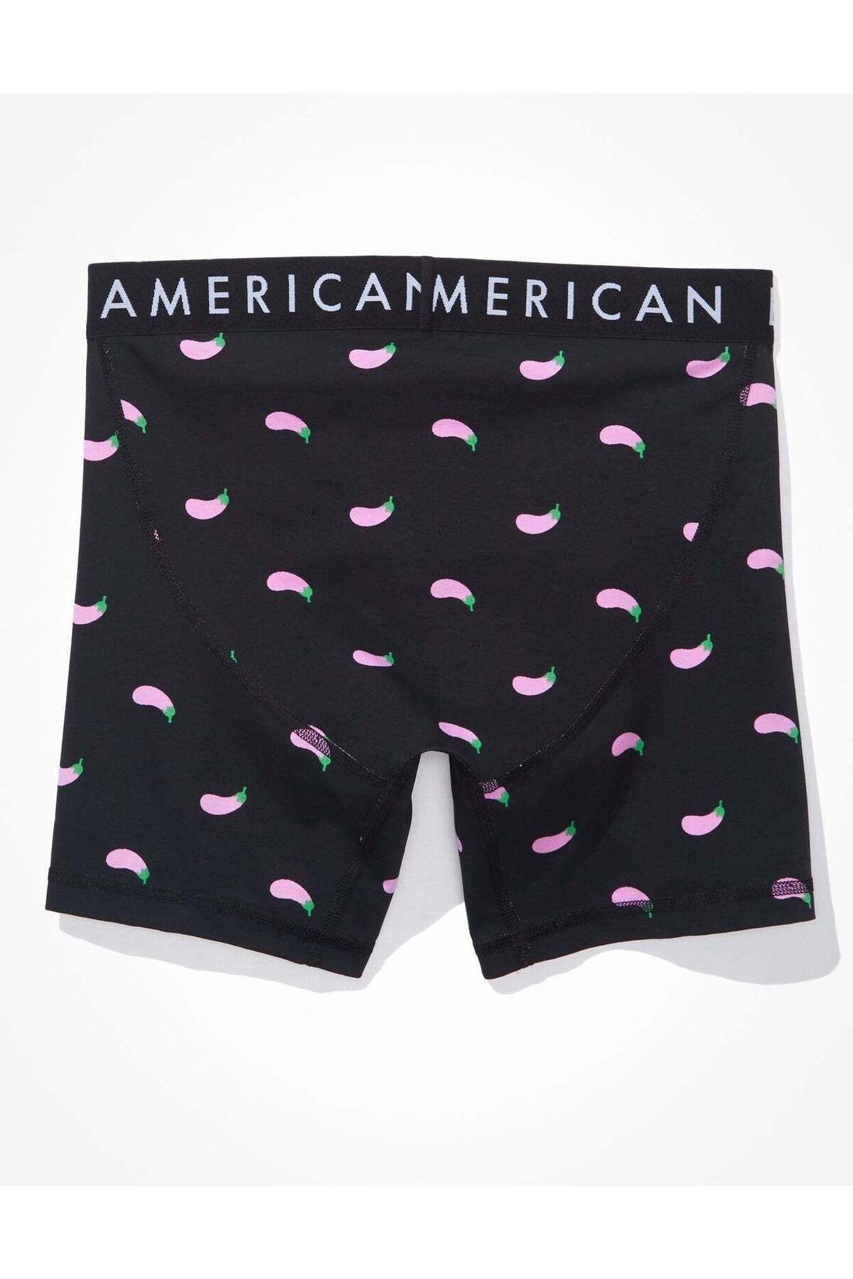 AMERICAN EAGLE-سروال بوكسر كلاسيكي من AEO باذنجان مقاس 6 بوصات 4