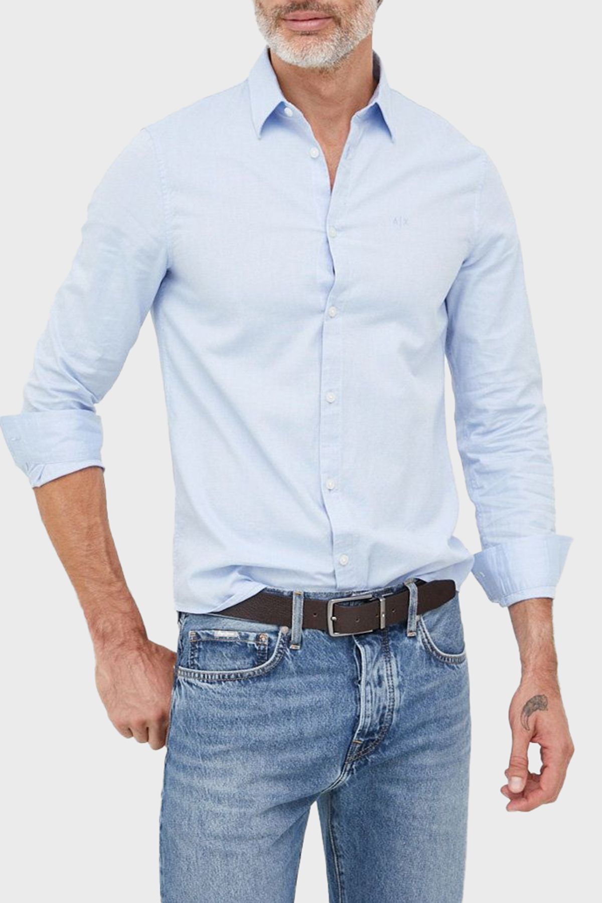 پیراهن مردانه منظم 100% نخی 8NZCGB Z8ANZ 0536 Armani Exchange