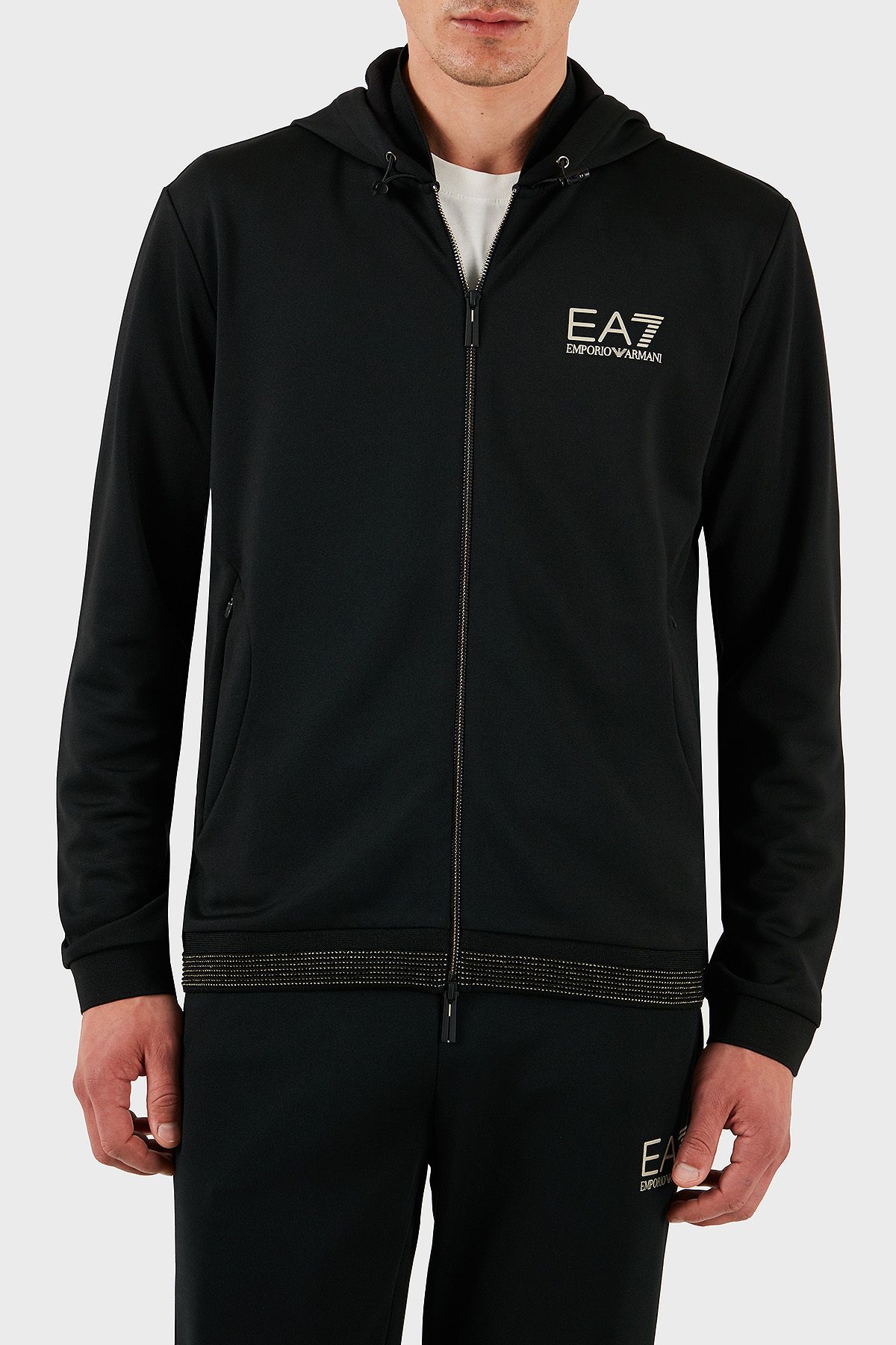 Sweat مردانه SWEAT 7M000304 AF13740 UC001 با سرپوش با سنگ معمولی ترکیبی مدال EA7
