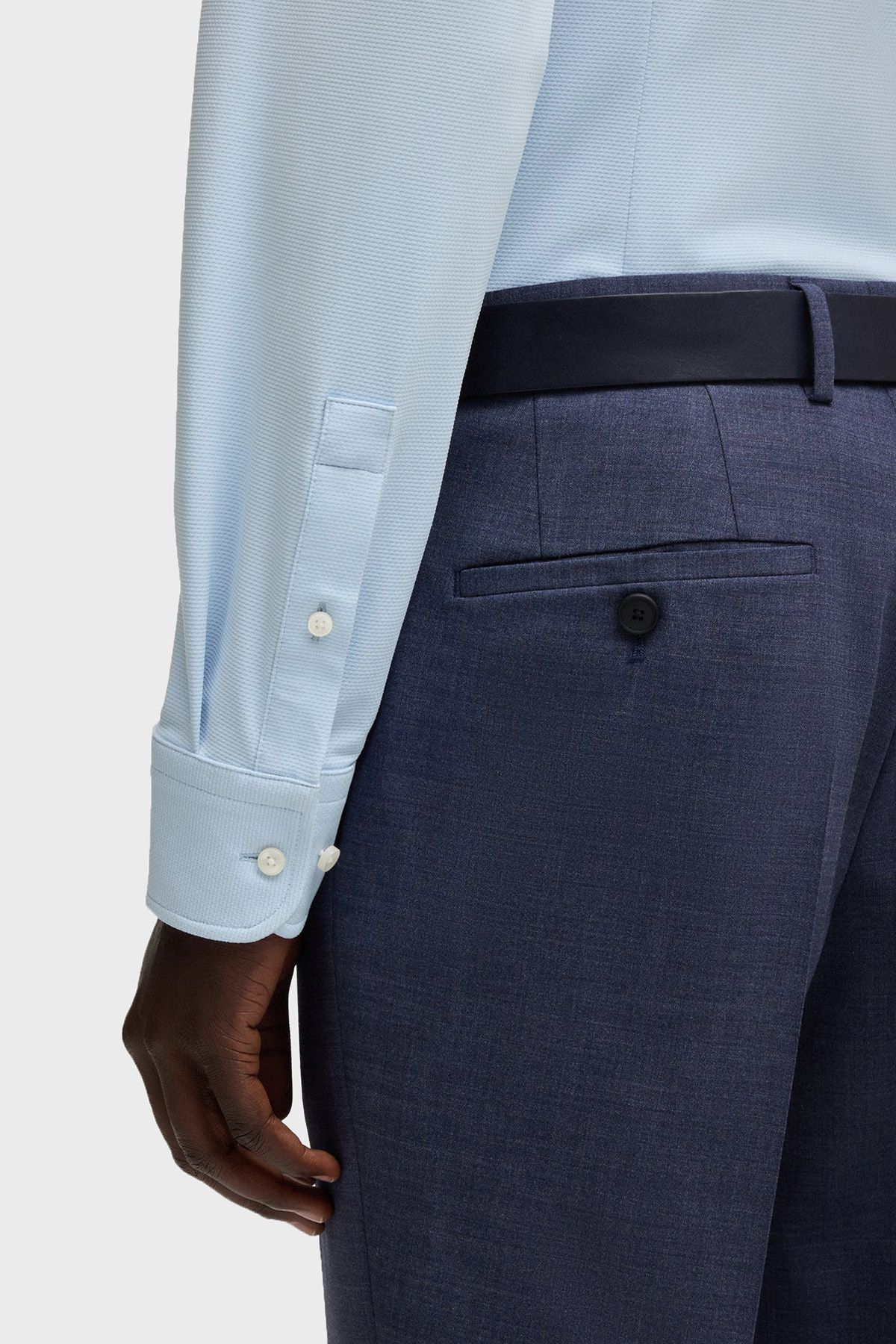پیراهن بلوز دکمه دار مردانه آستین بلند جارس SLIM FIT 50533393 450 BOSS