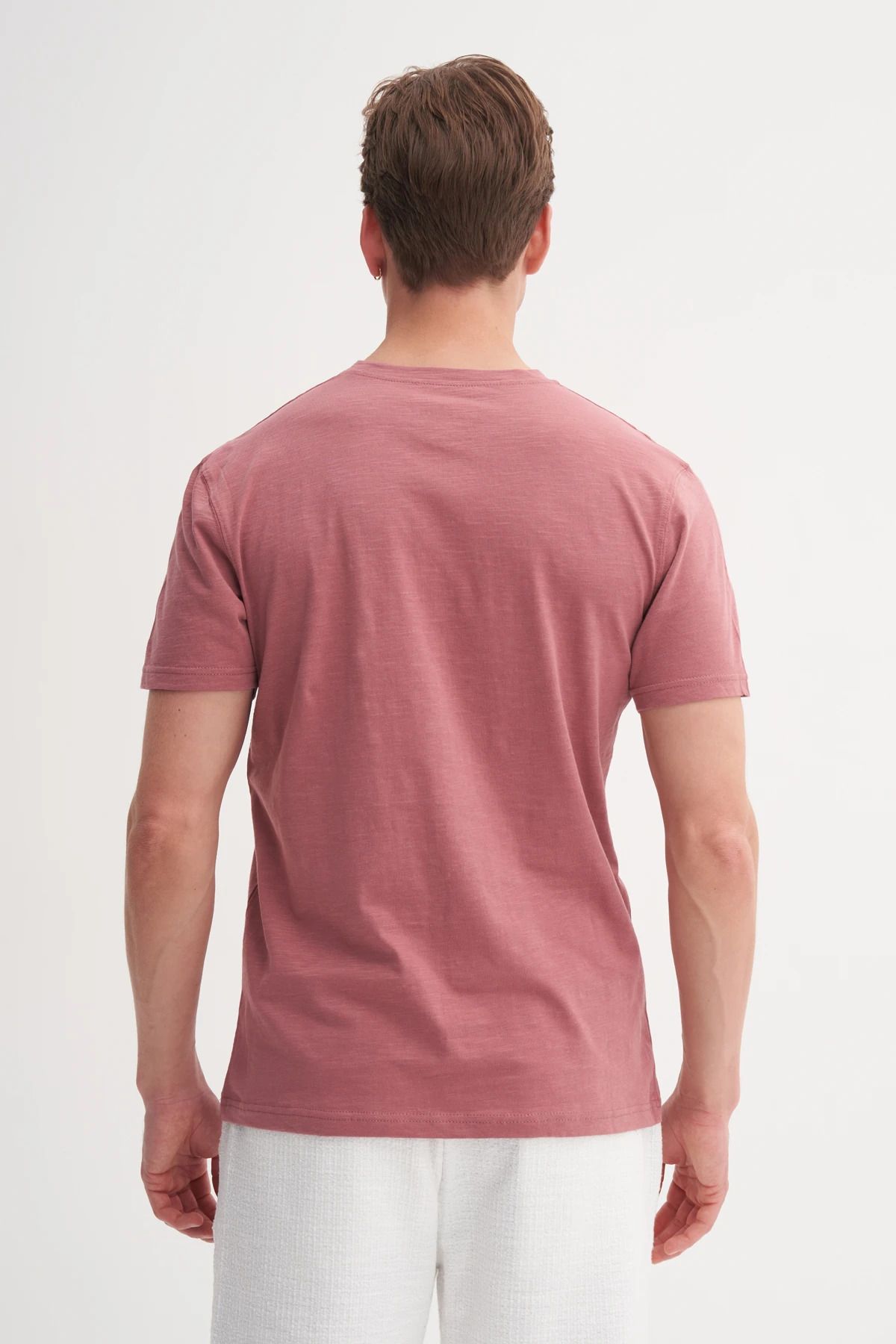 Cazador-Crew Neck Slim Fit Cotton Plain T-Shirt 4