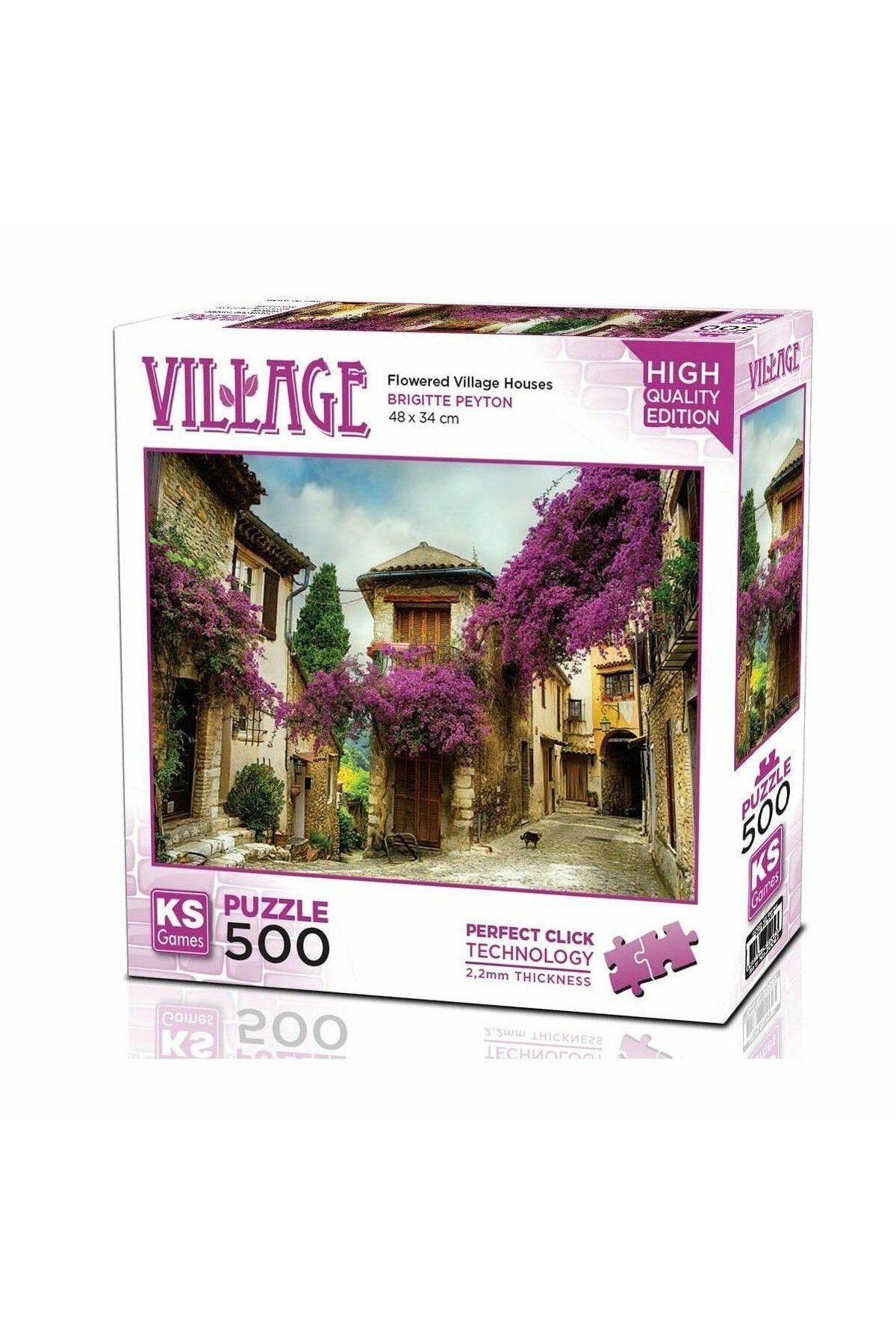 Ks Puzzle 20062Flowered Village Houses 500 Parça Puzzle