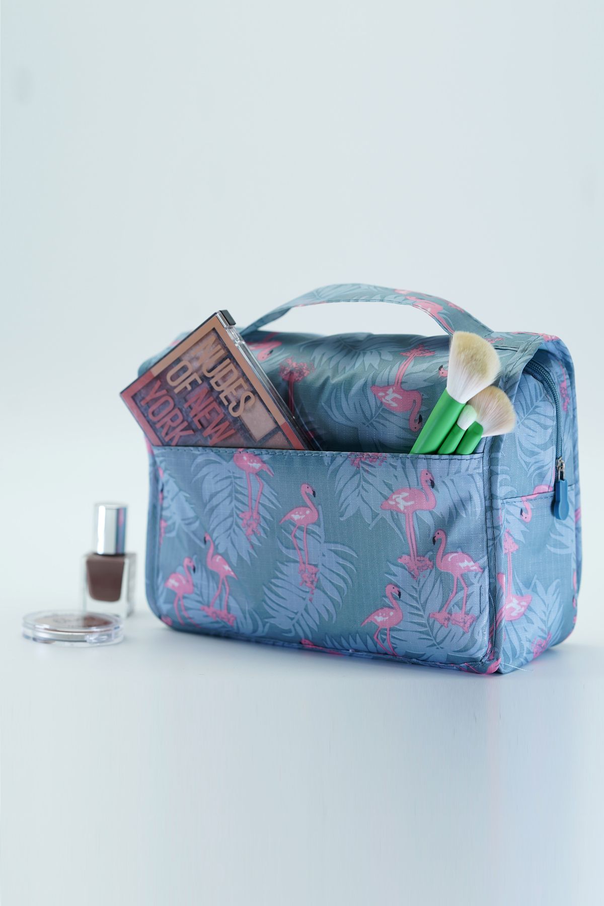 SONREYON-Multifunctional Hanging Makeup Bag Flamingo Pattern (Large Size) 6