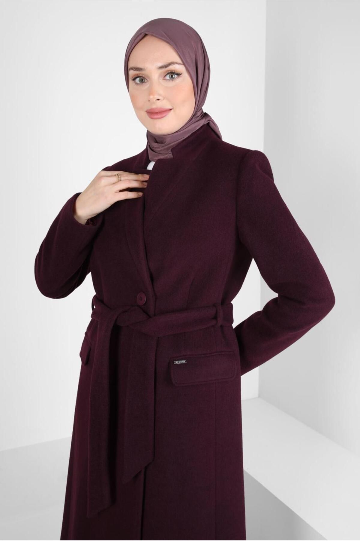 مانتو کمربندی 90454 Alvina