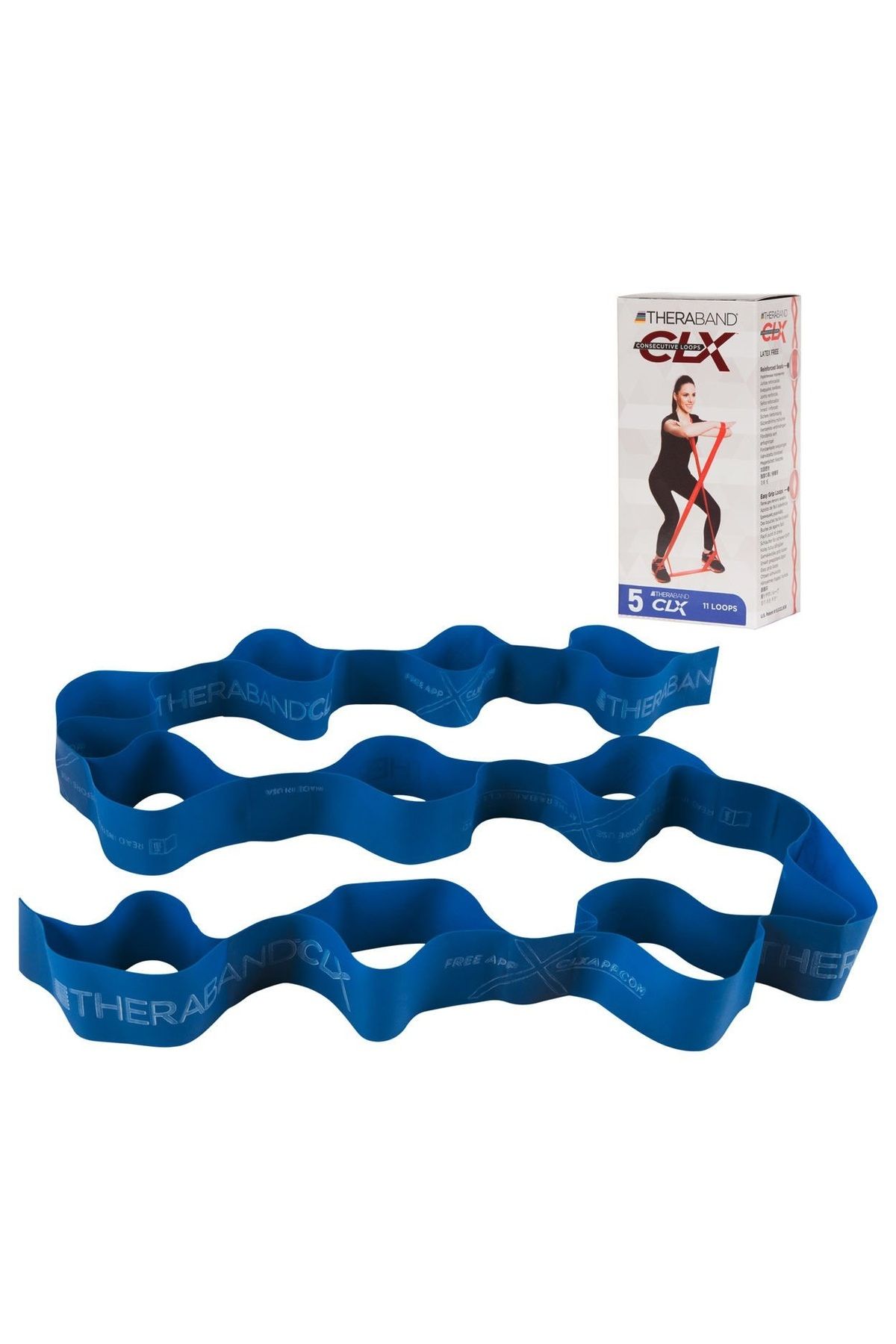 THERABAND-CLX Banda de bucle consecutive 2 metri ALBASTRU 2,6 Kg REZISTENȚĂ 2