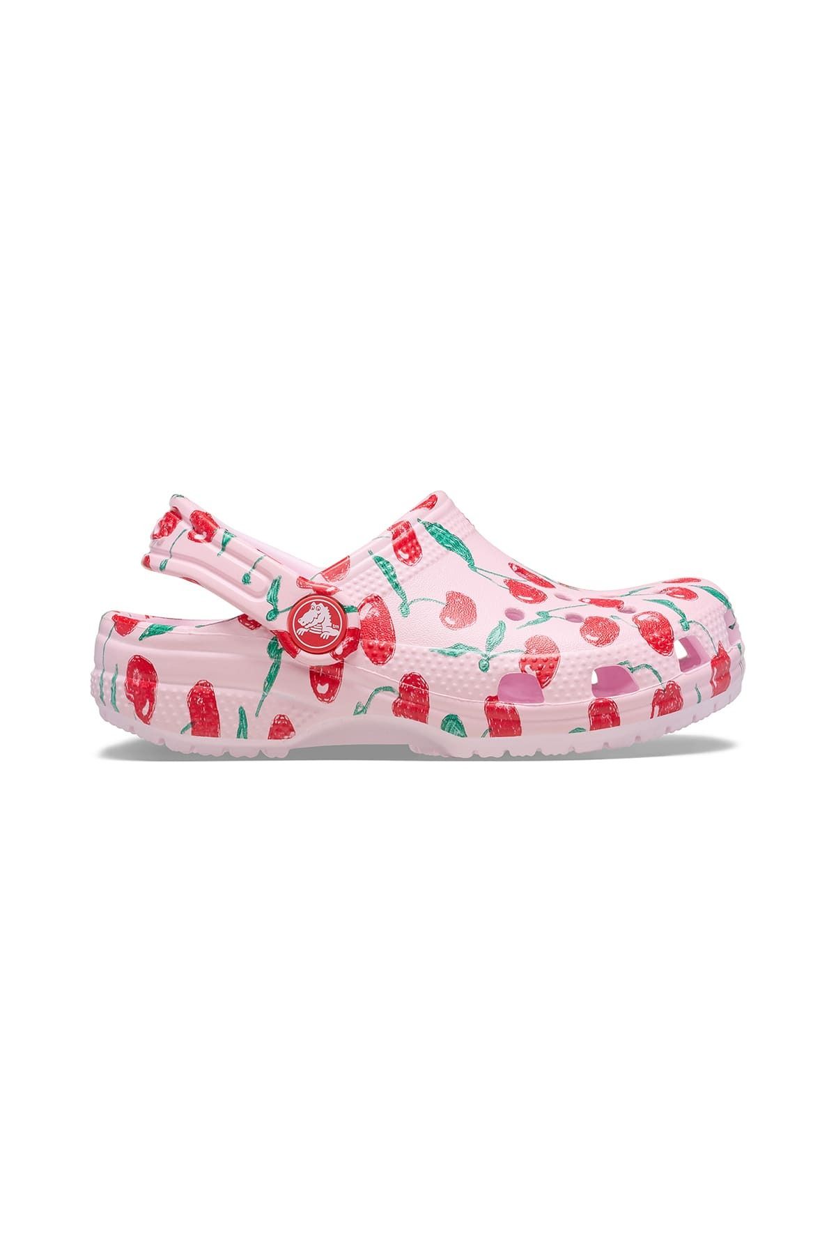 Crocs-Класически чехли Pink Girl с пресни плодове 7