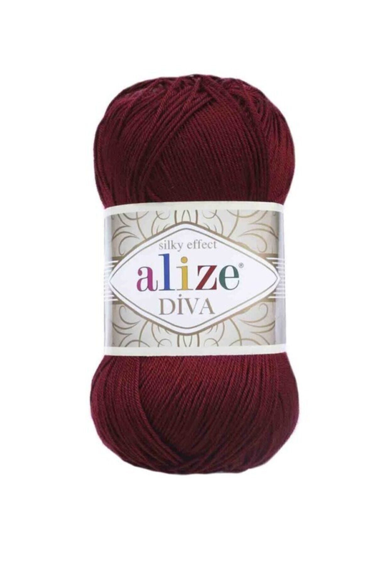 Alize-ديفا ميرسيريزد خيط رفيع صيفي بيكيني بوستير بلوزة محبوكة خيط محبوك نماذج المحاصيل 57 أحمر كلاريت 1