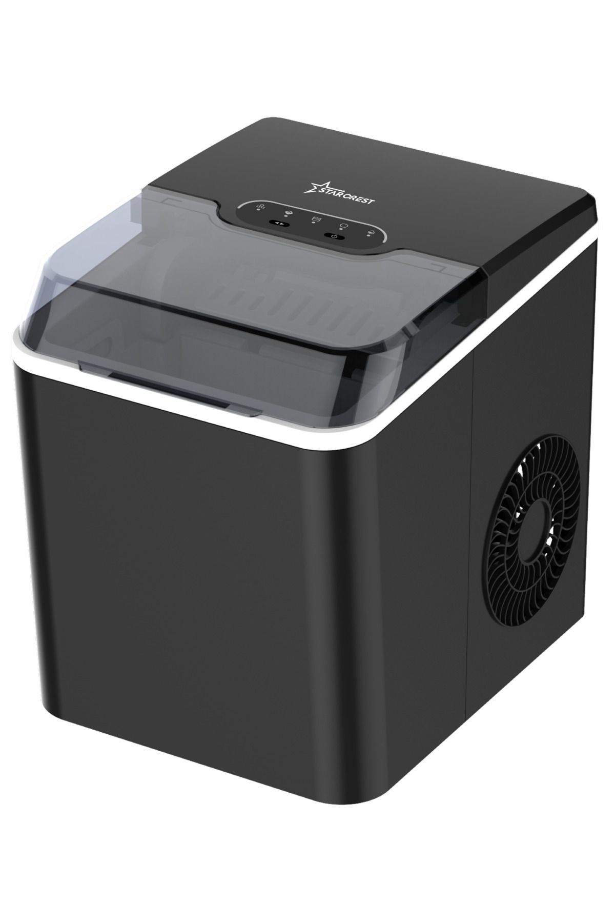 STARCREST Masina Cuburi De Gheata Starcrest , Capacitate 10kg/24h, Rezervor Apa 1.3 L, Negru - One Size