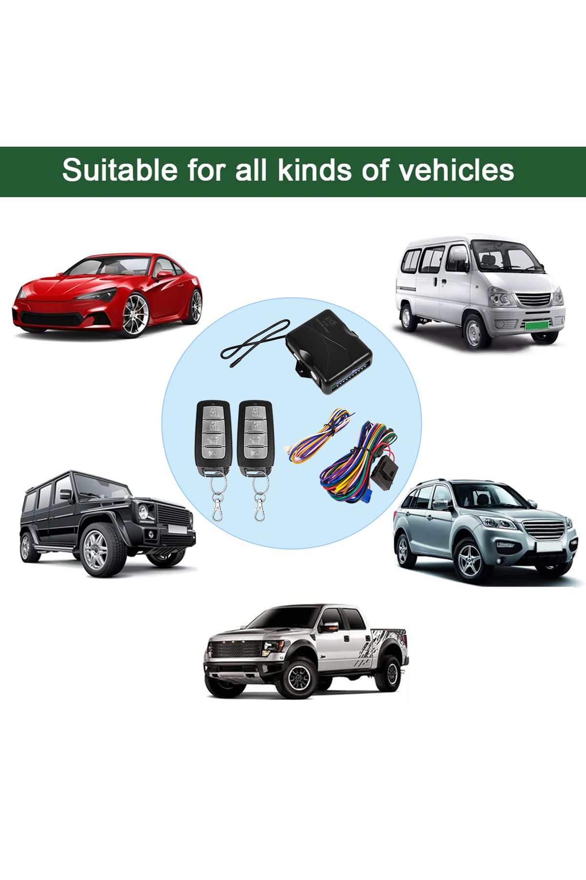 3XR-Universal Car Keyless Entry System with Remote Lock Unlock, Trunk Release, Window Closer 3