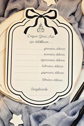 PEKSHOP Fiyonk Tasarım Doğum Günü Kızına Dileklerim Oyun Soru Kartları 4lü