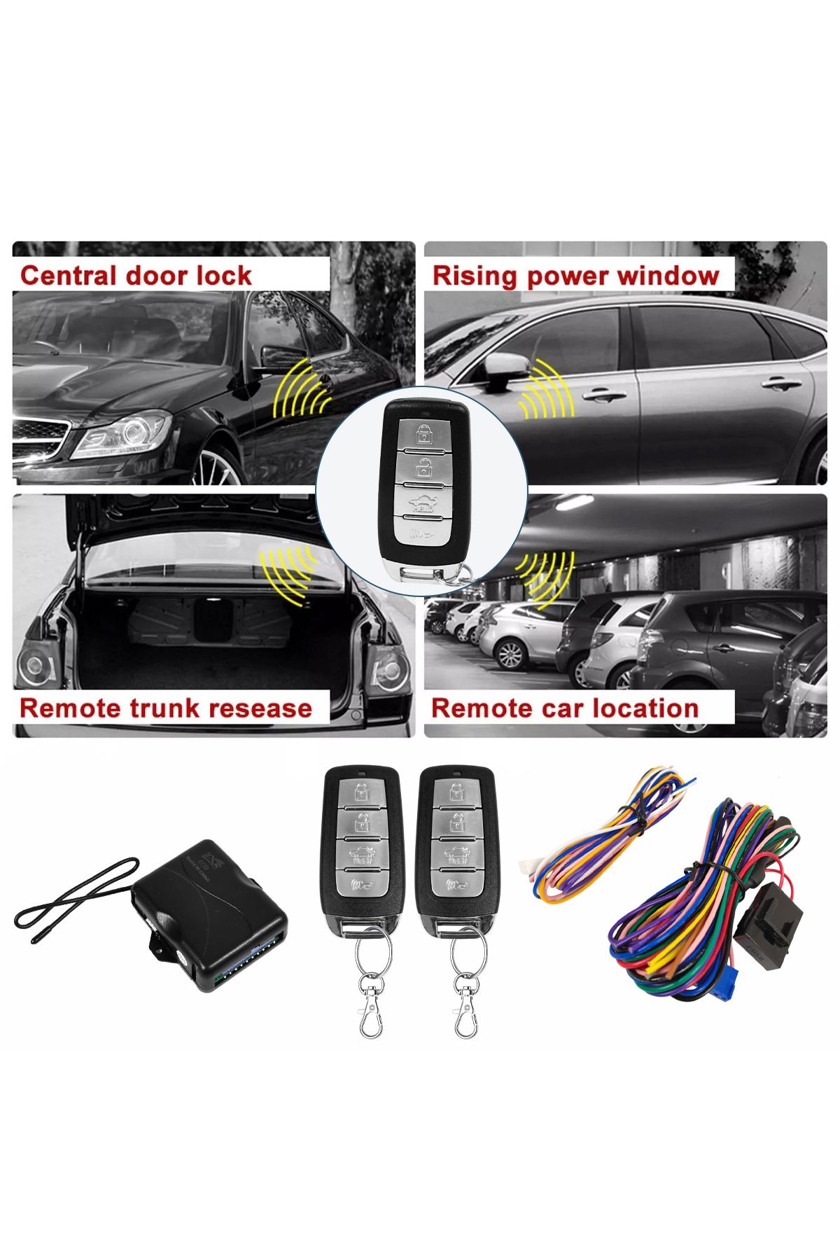 3XR-Universal Car Keyless Entry System with Remote Lock Unlock, Trunk Release, Window Closer 7