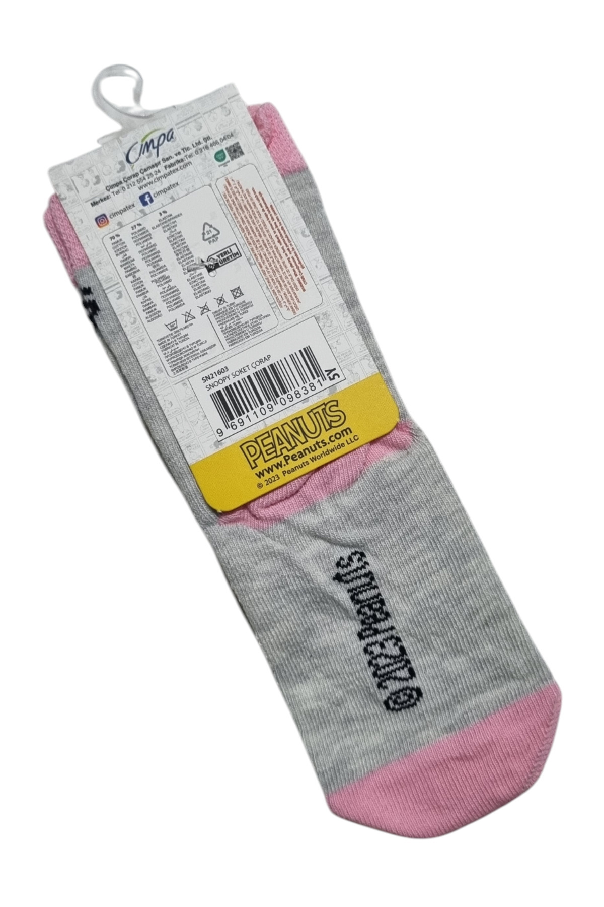 PEANUTS-Girl's and Baby Snoopy Licensed 3-Piece Socks. (3 Pieces Price) 7