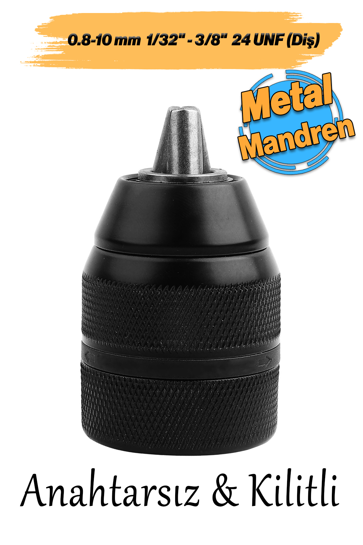 Badem10 Kilitli Metal Mandren Adaptör Anahtarsız 0.8-10 mm 1/32