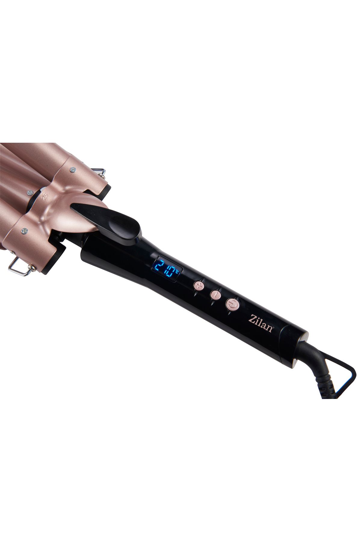 Zilan-Zilan ZLN9198 hair curler with 3 elements, 5 temperature settings, LED display, 128W 3
