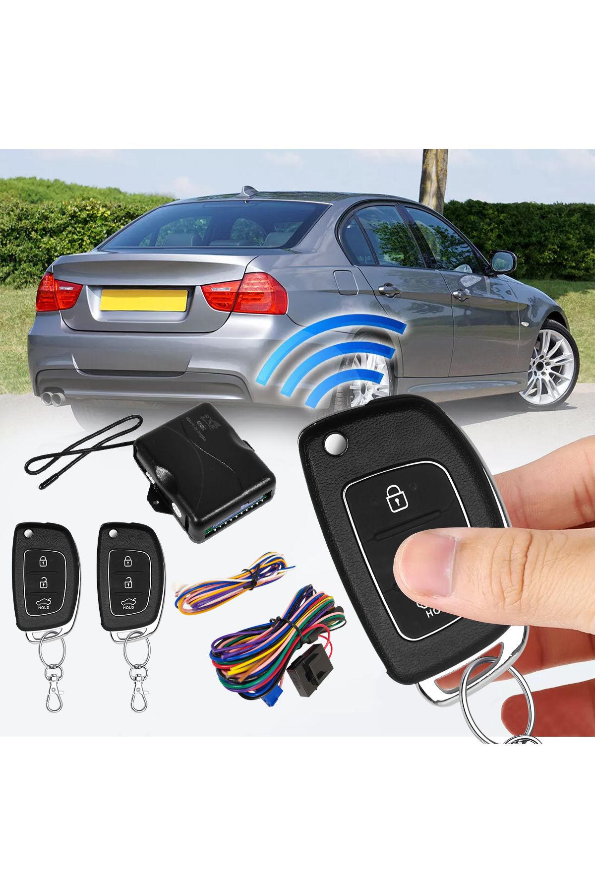 3XR-Universal Remote Keyless Entry System with Central Locking, Trunk Release & Remote Car Locator 6