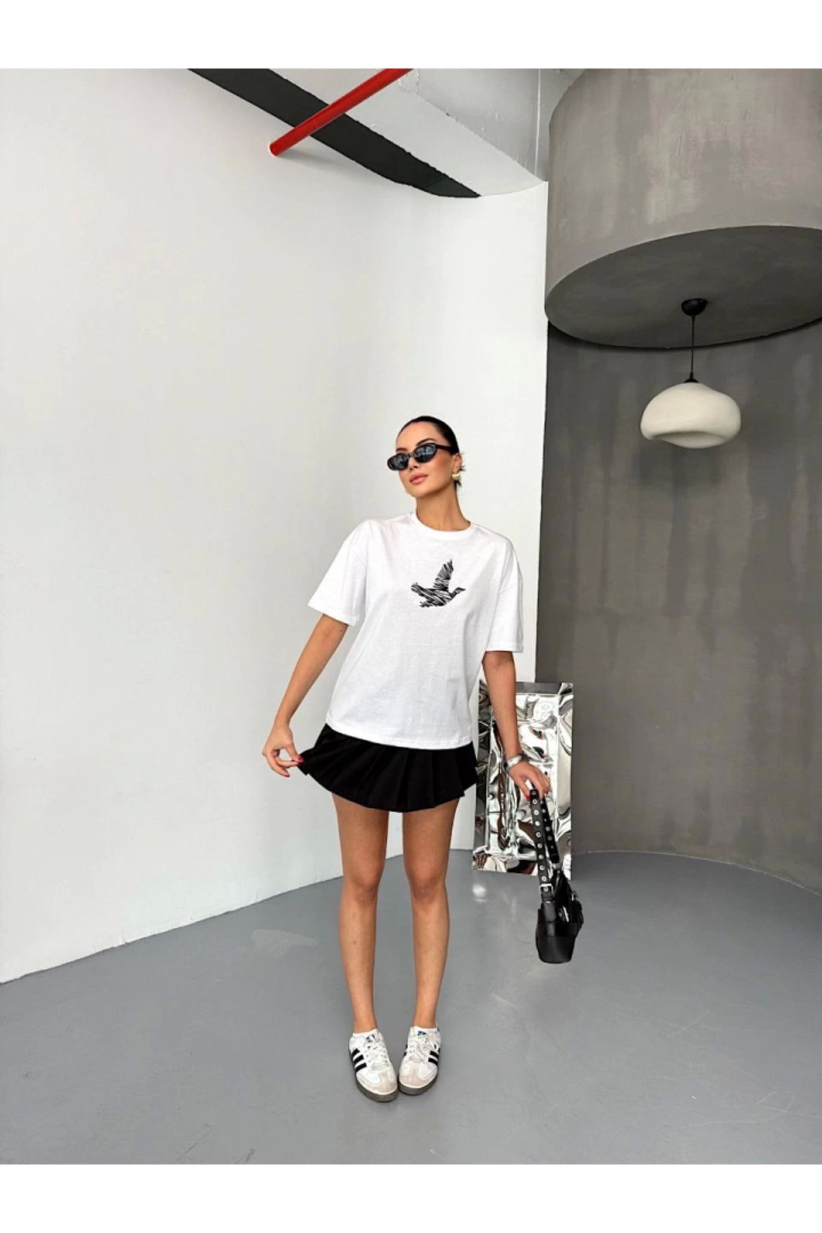 Albayrak Kısa Kol Baskılı T-shirt - Beyaz