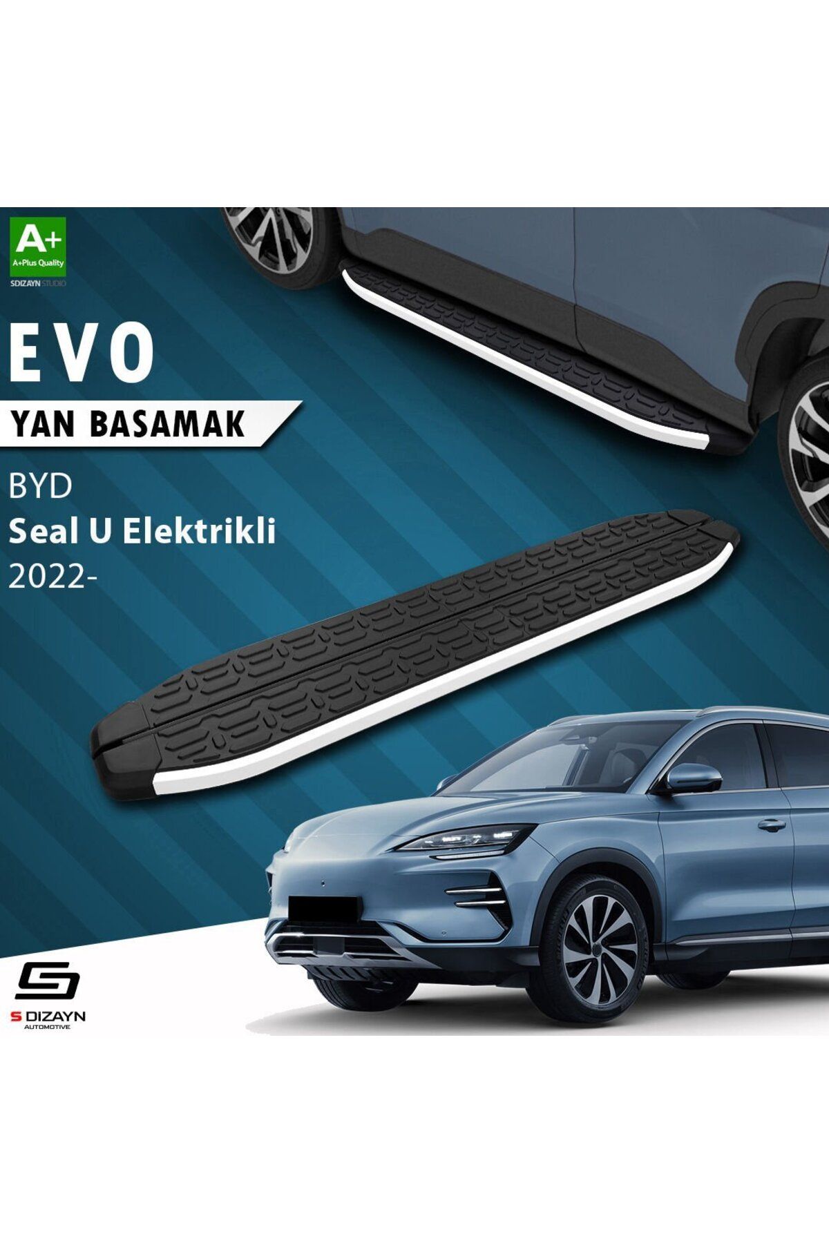 Drs Tuning S-Dizayn BYD Seal U Elektrikli Evo Aluminyum Yan Basamak 193 Cm 2022 Üzeri A+ Kalite