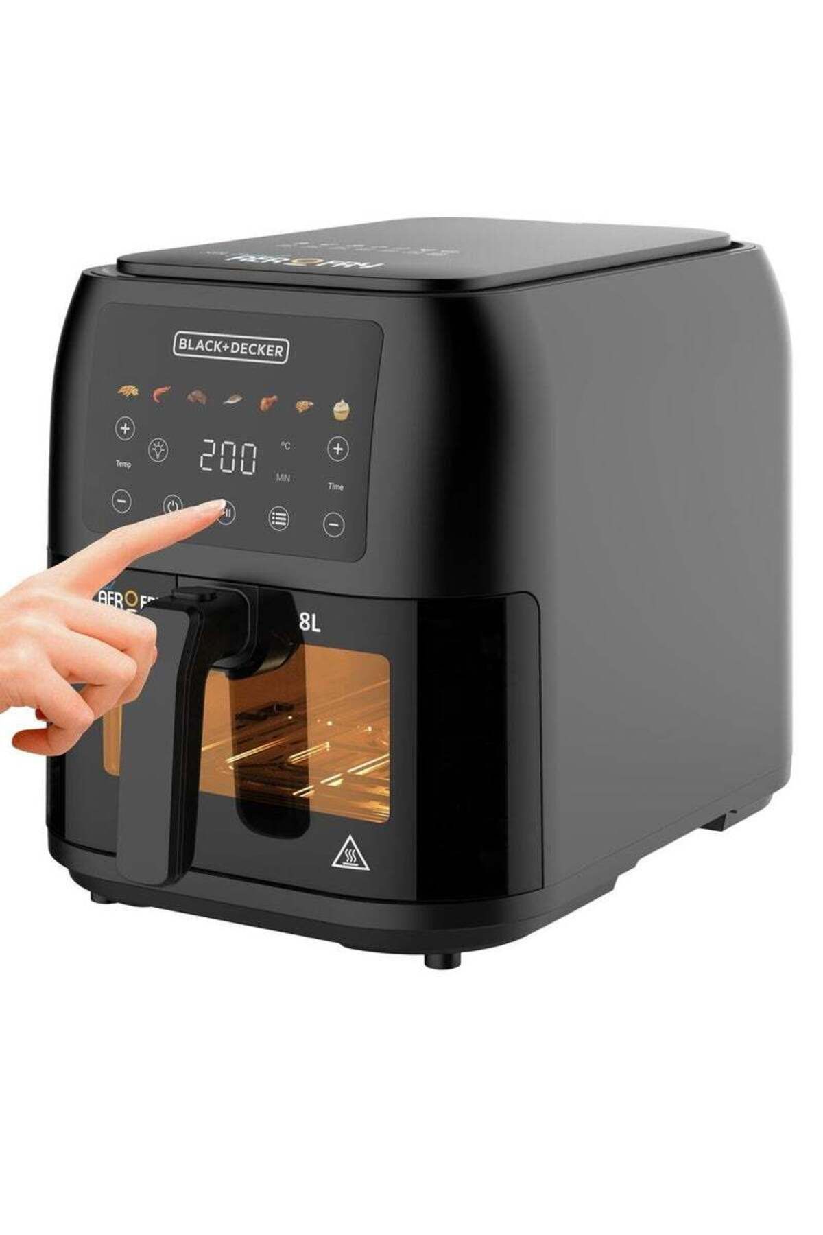 Black&Decker-BLACK+DECKER Air Fryer, 1700W, 8L Large Capacity, Digital Touch Control, 7 Preset Functions 4