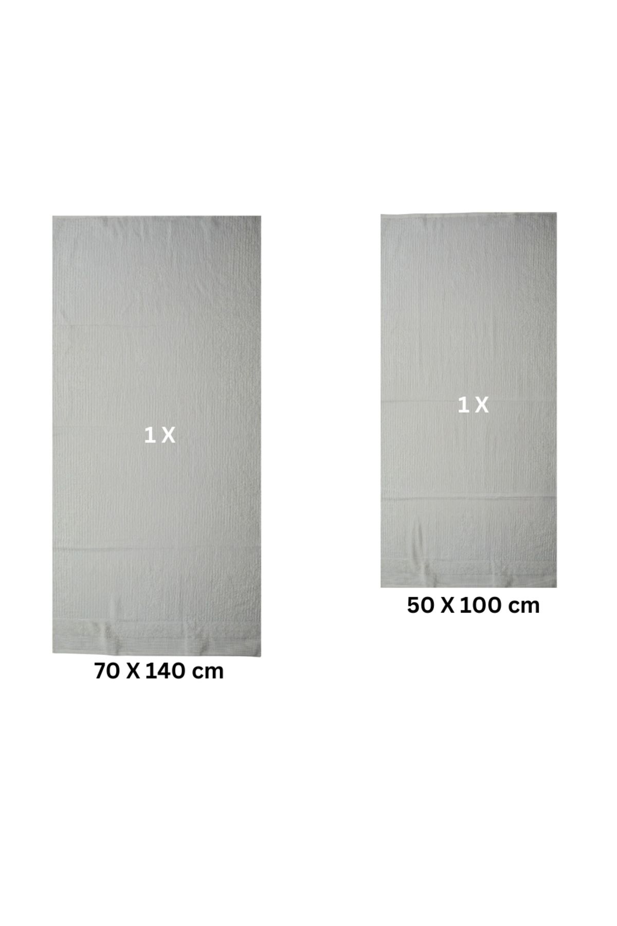 Class Home Collection-Set 2 prosoape absorbante, 100% bumbac Jacquard, 500 g/m², 50x100 cm + 70x140 cm, Linos, Crem 4