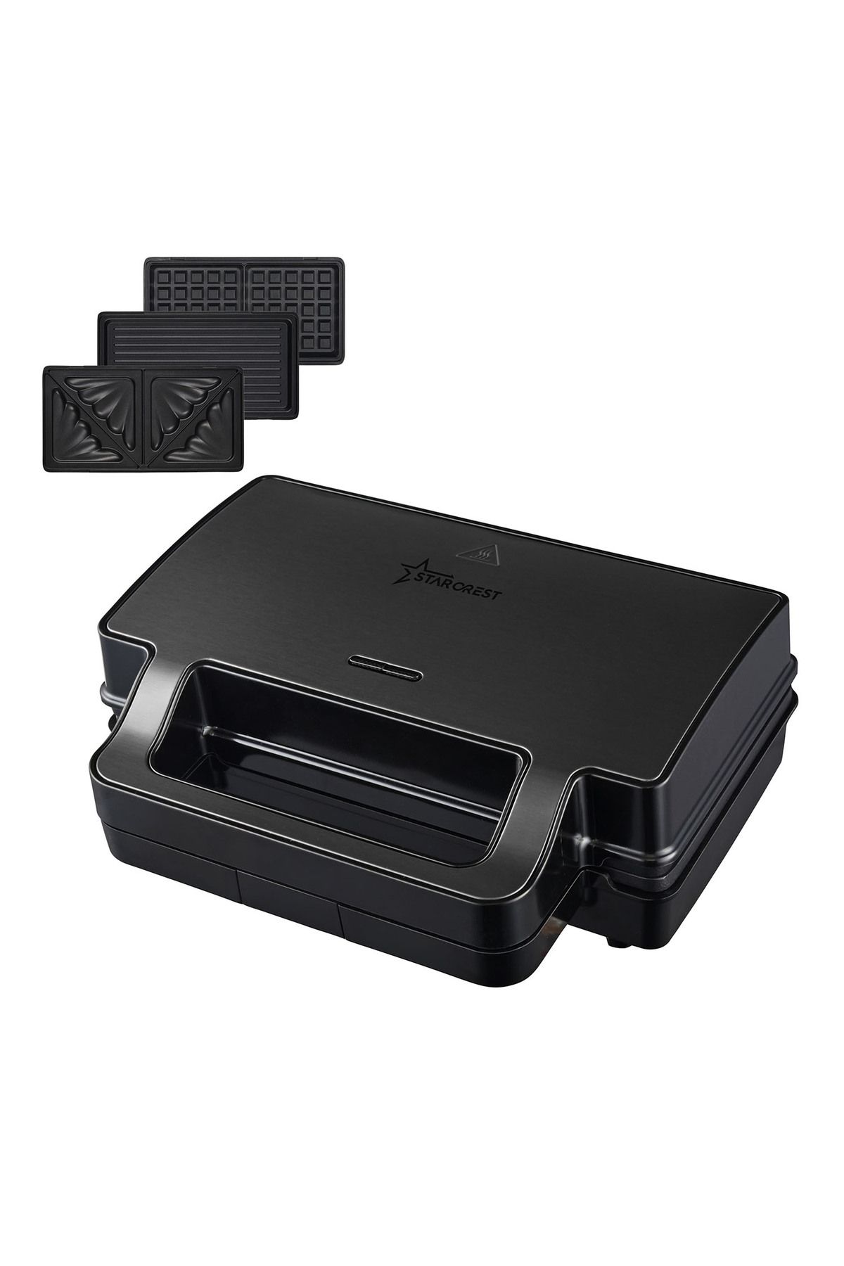 STARCREST Sandwich Maker Xl Starcrest , 1000w, 3 Placi Detasabile Antiadezive: Sandwich, Vafe, Grill - One Size