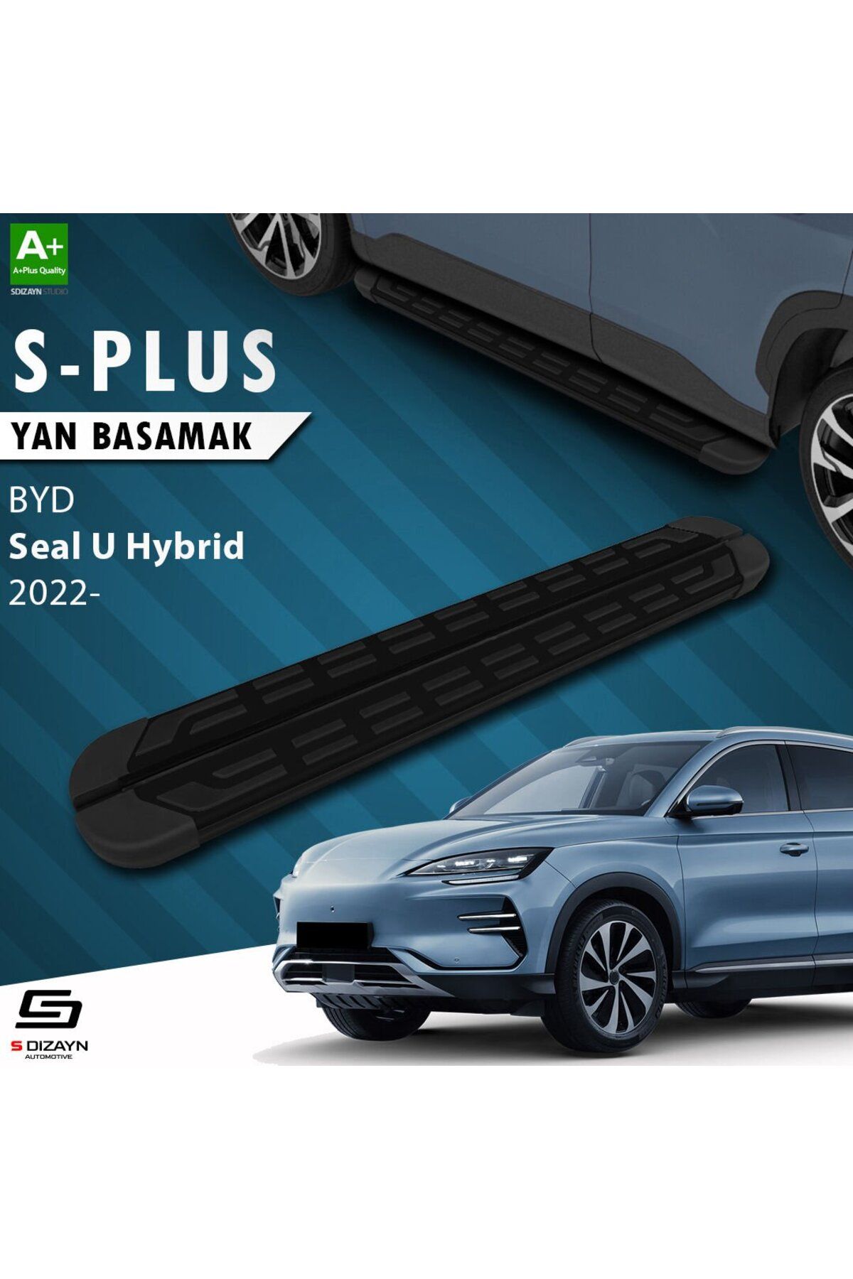 Drs Tuning S-Dizayn BYD Seal U Hybrid S-Plus Siyah Yan Basamak 193 Cm 2022 Üzeri A+ Kalite