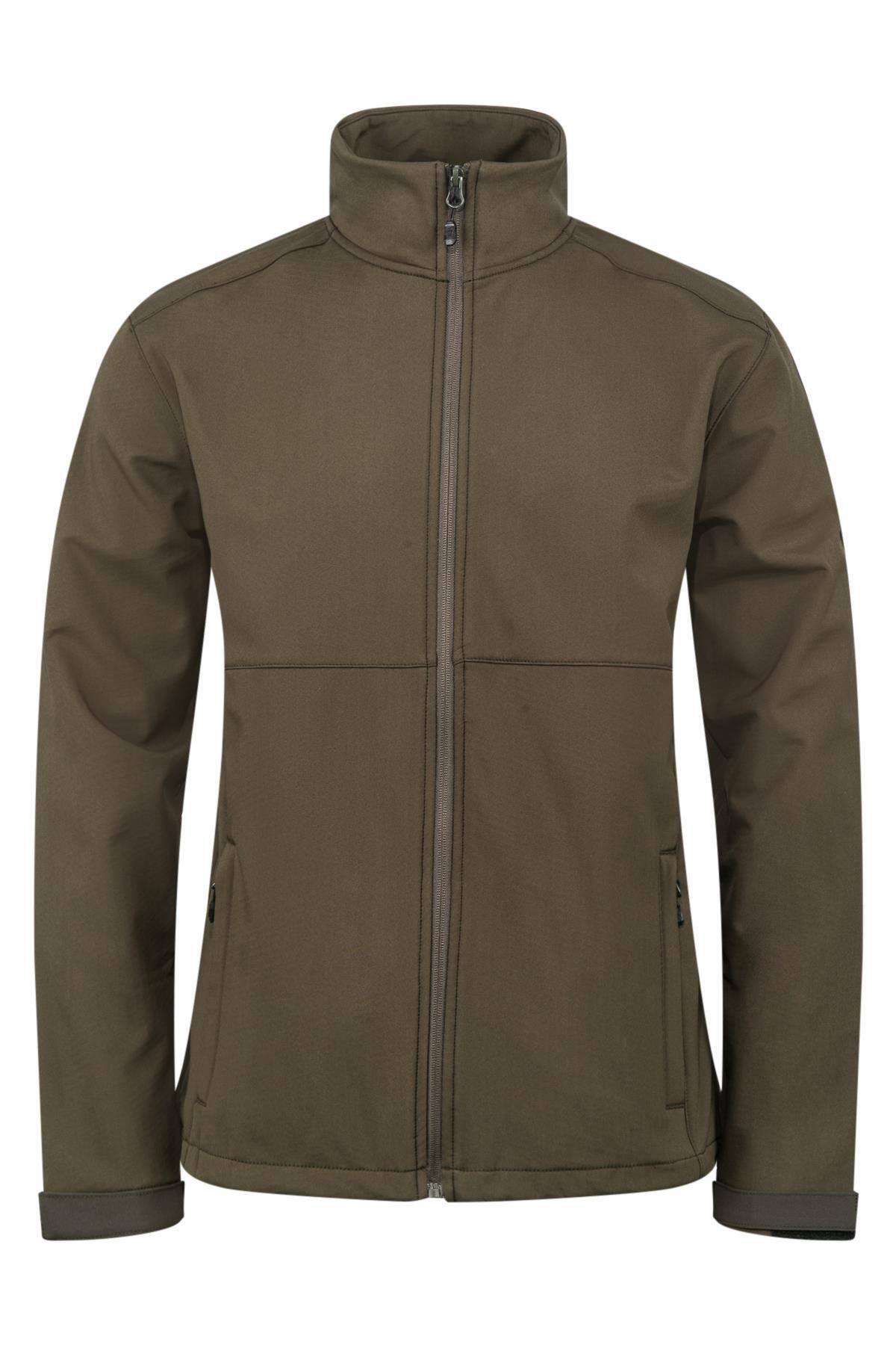 2AS-Men's Softshell Checkered Jacket Khaki Samuel Model 1