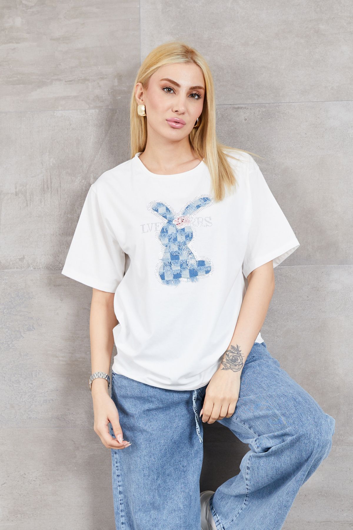 DPARİS-Stoned Rabbit Printed T-Shirt 2