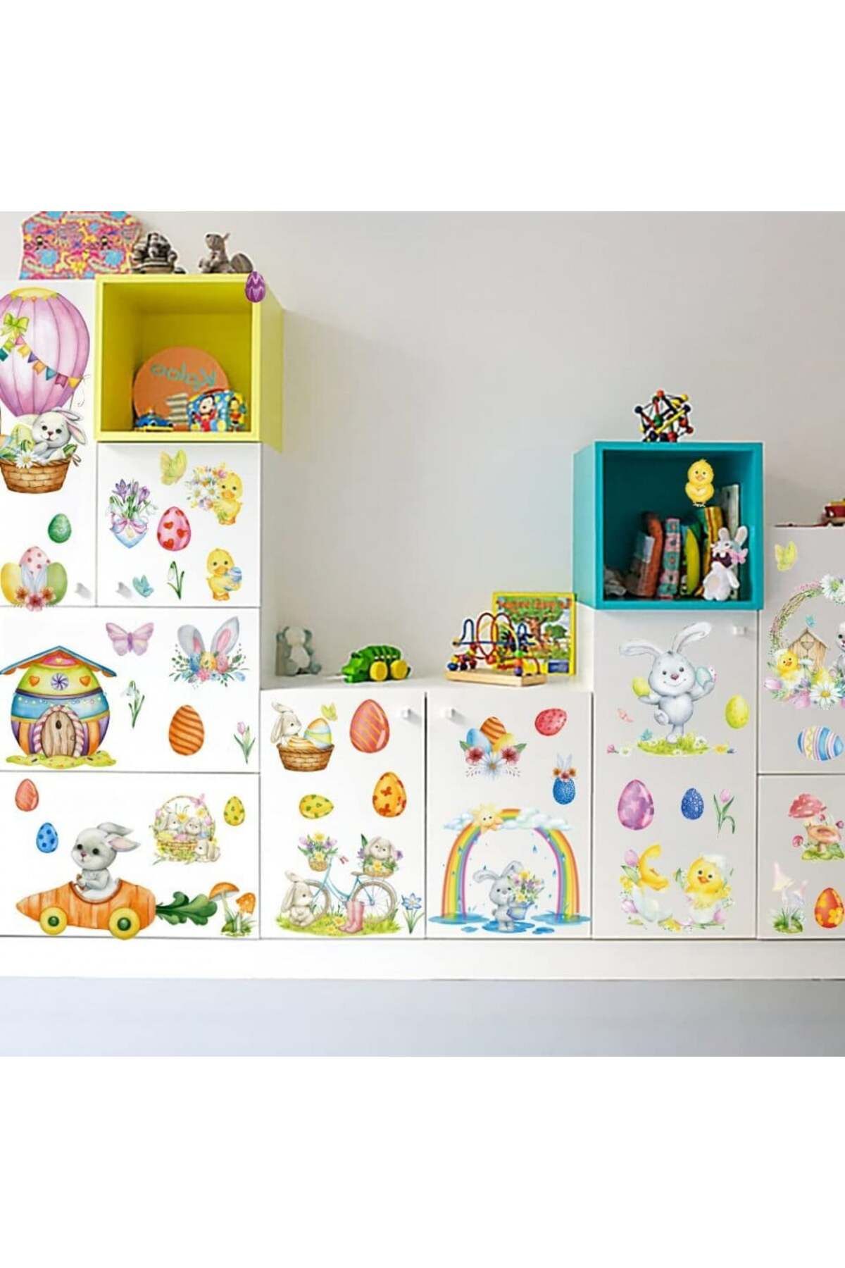 Universal-Set of 9 sheets of Universal window stickers, PVC, multicolor 4