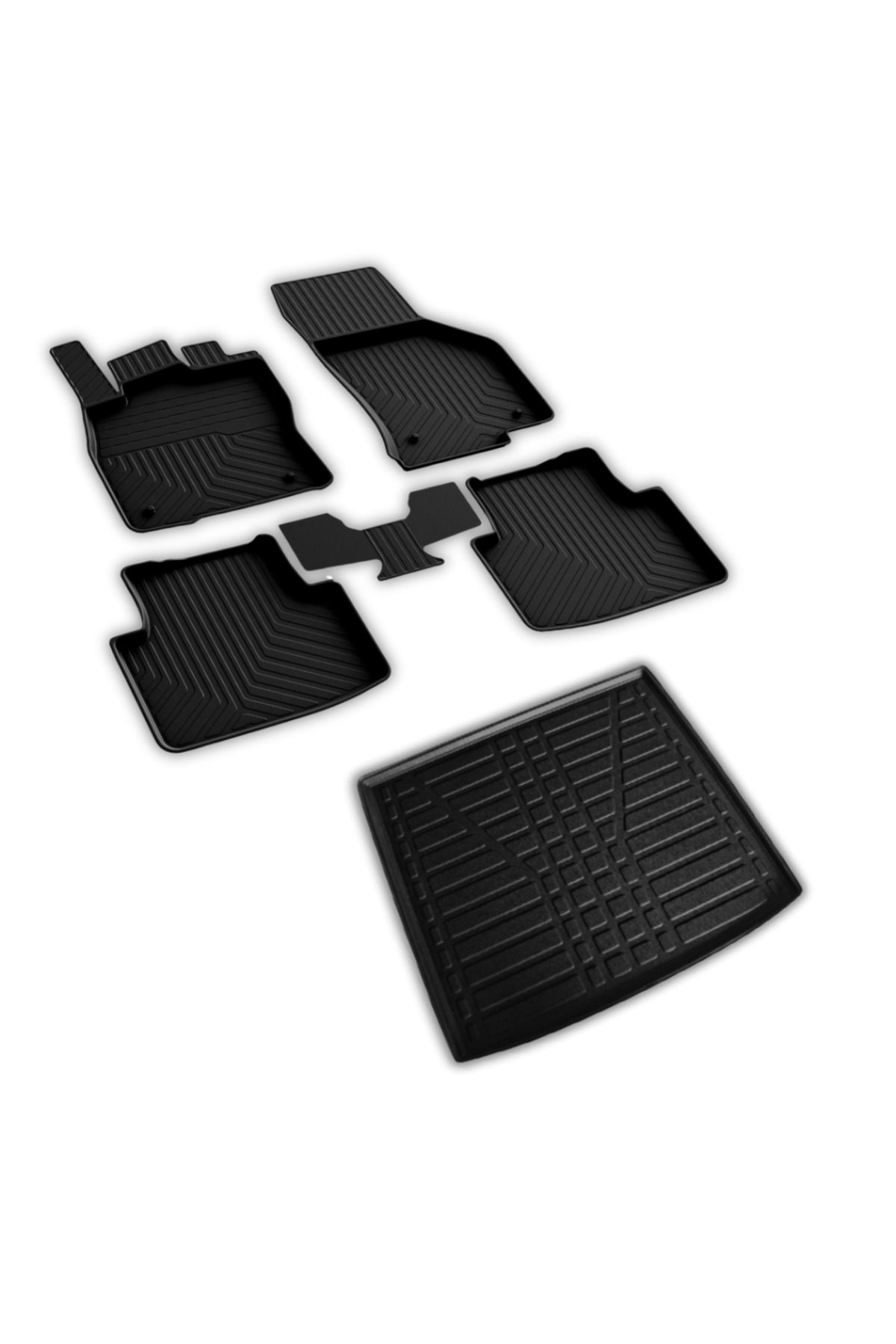 ferrous autoaccessories Volkswagen Tiguan Ferrous 4D Paspas ve Uzun Şase 3D Bagaj Havuzu 2017 2023