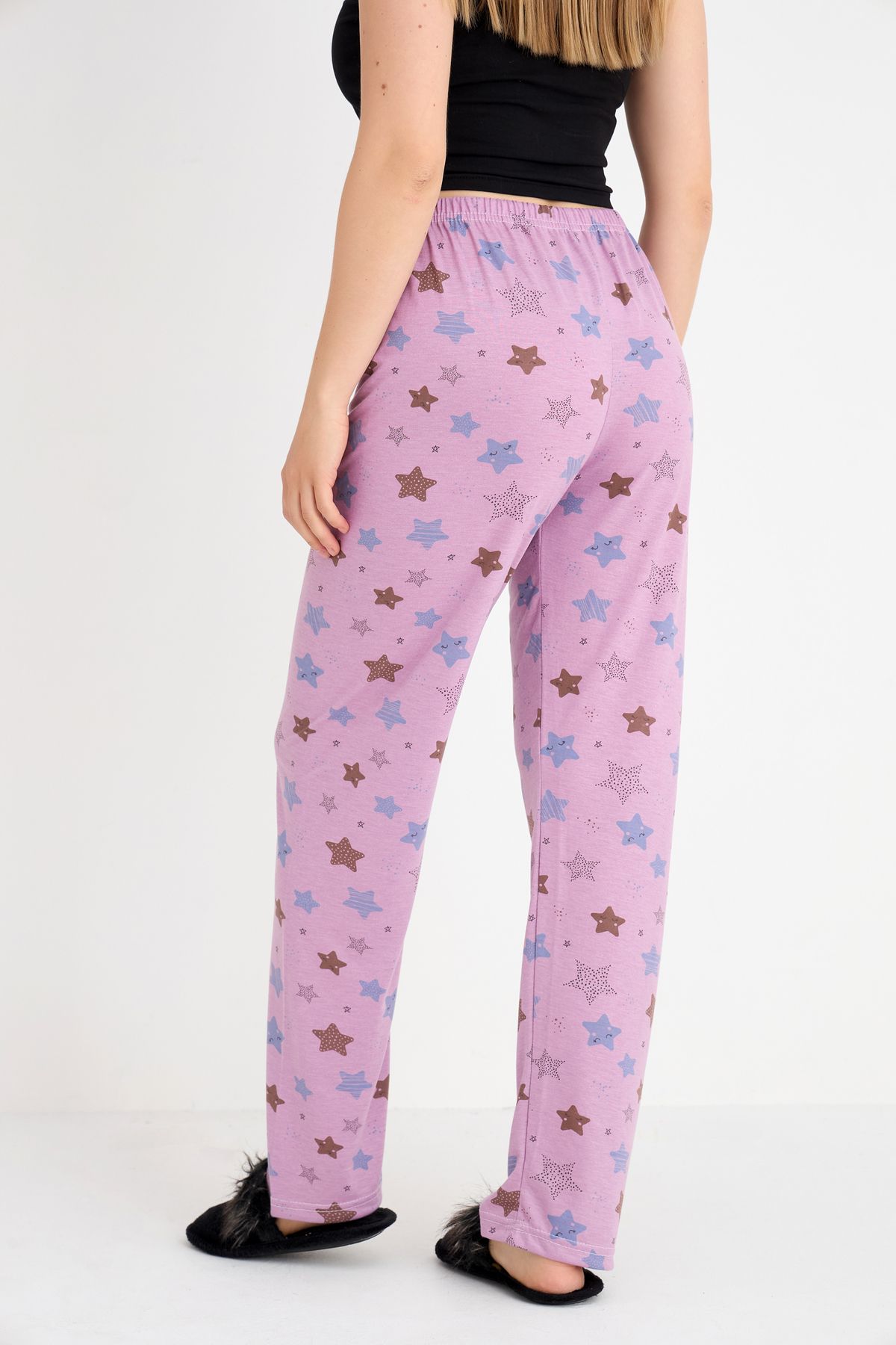 DONEX-Soft Textured Flexible and Comfortable Poly Viscon Fabric Pajama Bottom 3