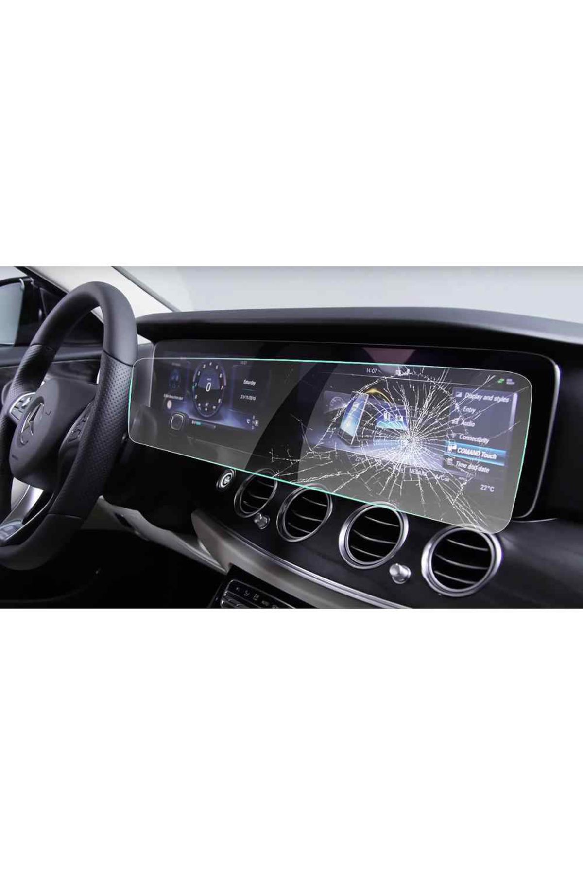 Techmaster-Mercedes A B Series 2019-2020 Navigation Tempered Screen Protector 3
