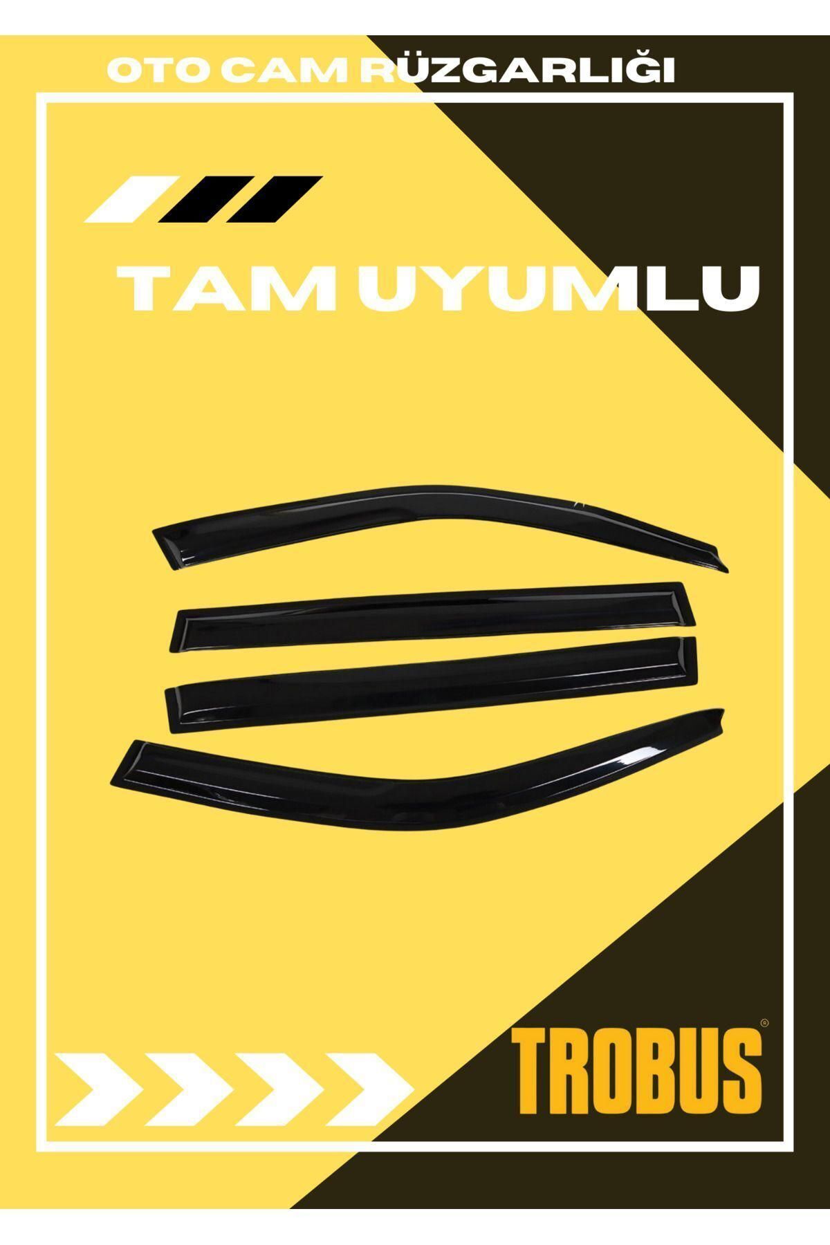 TROBUS Fiat Egea Cross Uyumlu  Tüm Yıllar Suv Tam Uyumlu Mügen Cam Rüzgarlığı 4lü