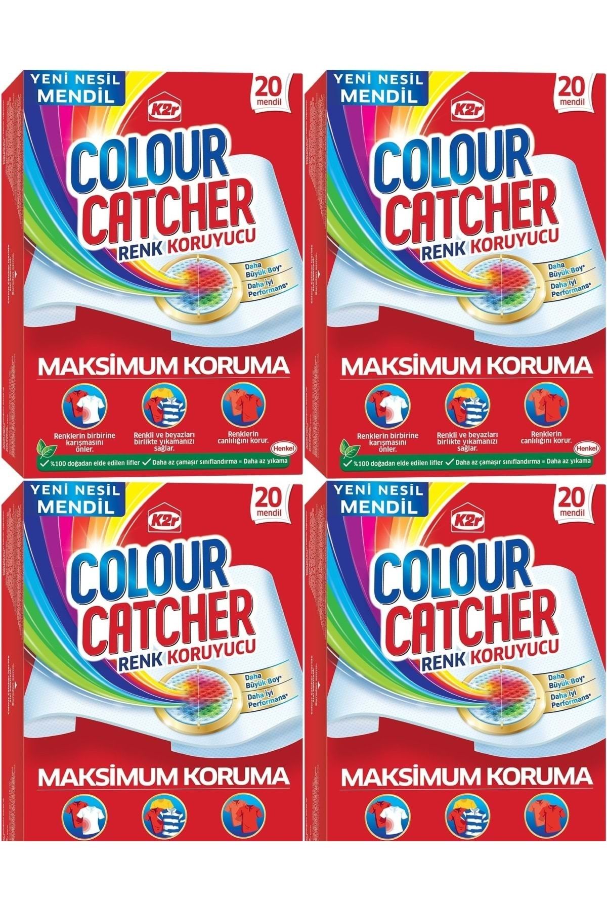 K2R Colour Catcher Renk Koruyucu Mendil 80 Li Ekonomik Pk (4PK*20)