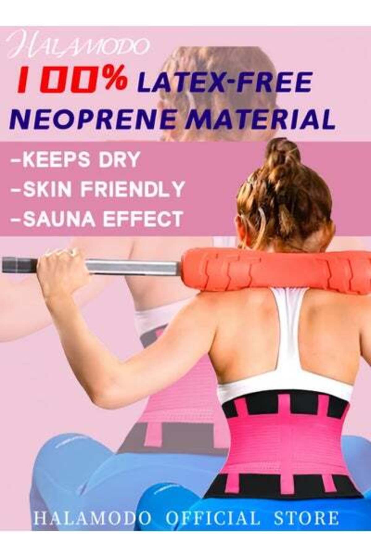 HALAMODO-Women's Waist Trainer Waist Trimmer Back Support Belt Waist Cincher Workout Body Shaper Belts Sweat 5
