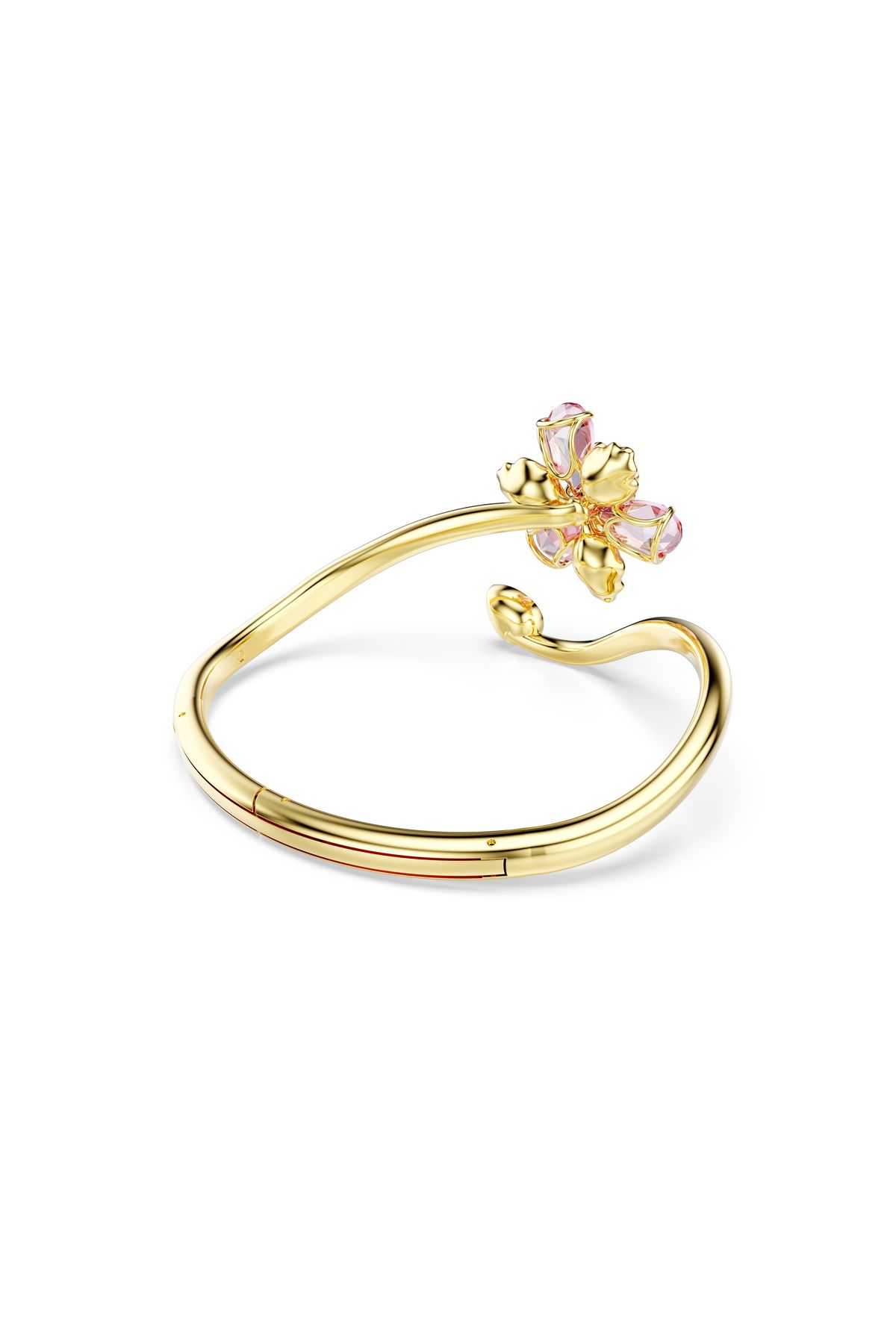 Swarovski Idyllia Bileklik, Karışık Kesimler, Çiçek, Çok Renkli, Altın Rengi Kaplama