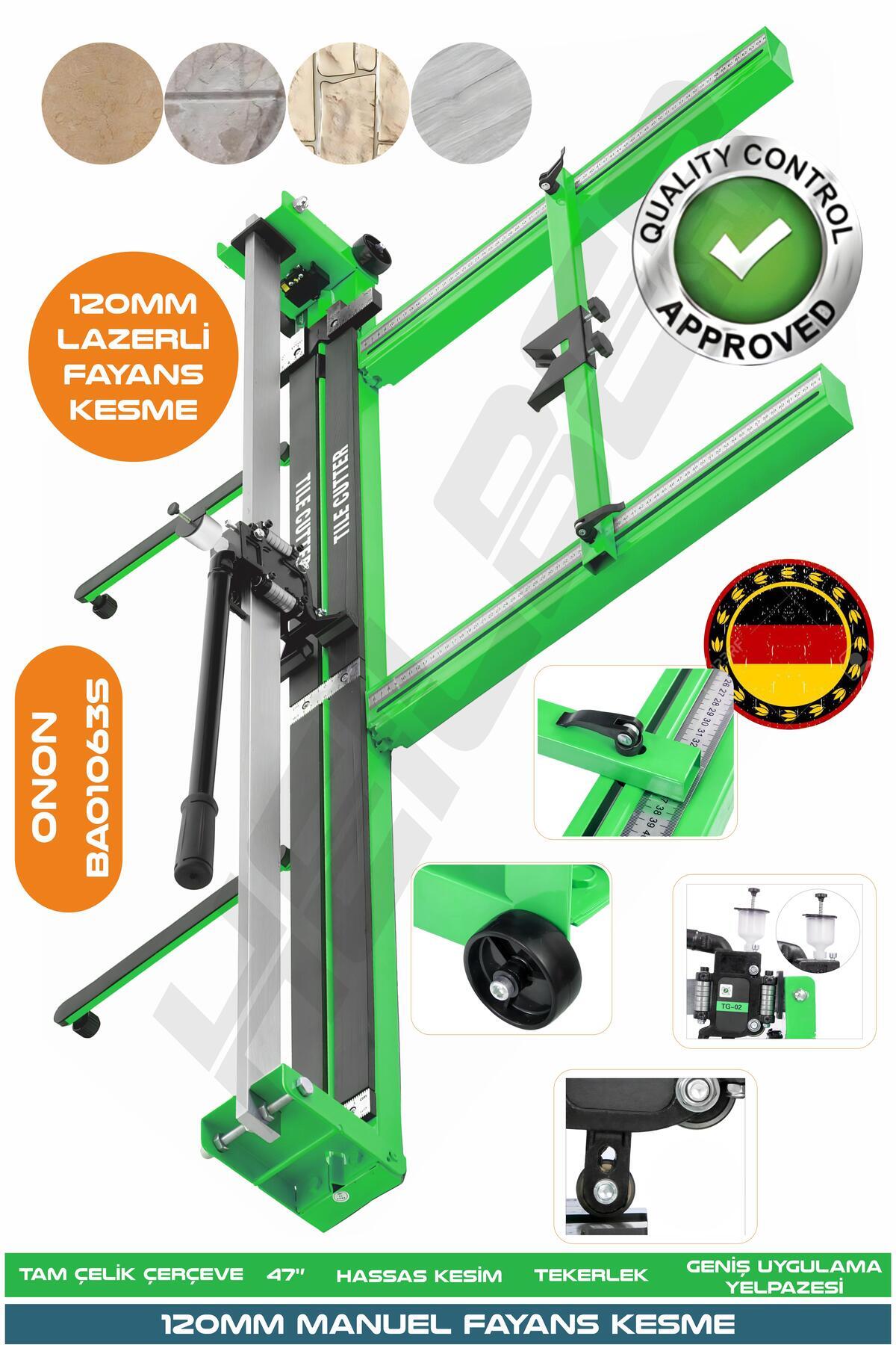 HEİLBER YENİ NESİL GREEN 120CM LAZERLİ YAĞLI ÇİFT SÜRGÜLÜ HASSAS KESİM METRELİ SERAMİK FAYANS GRANİT KESME M